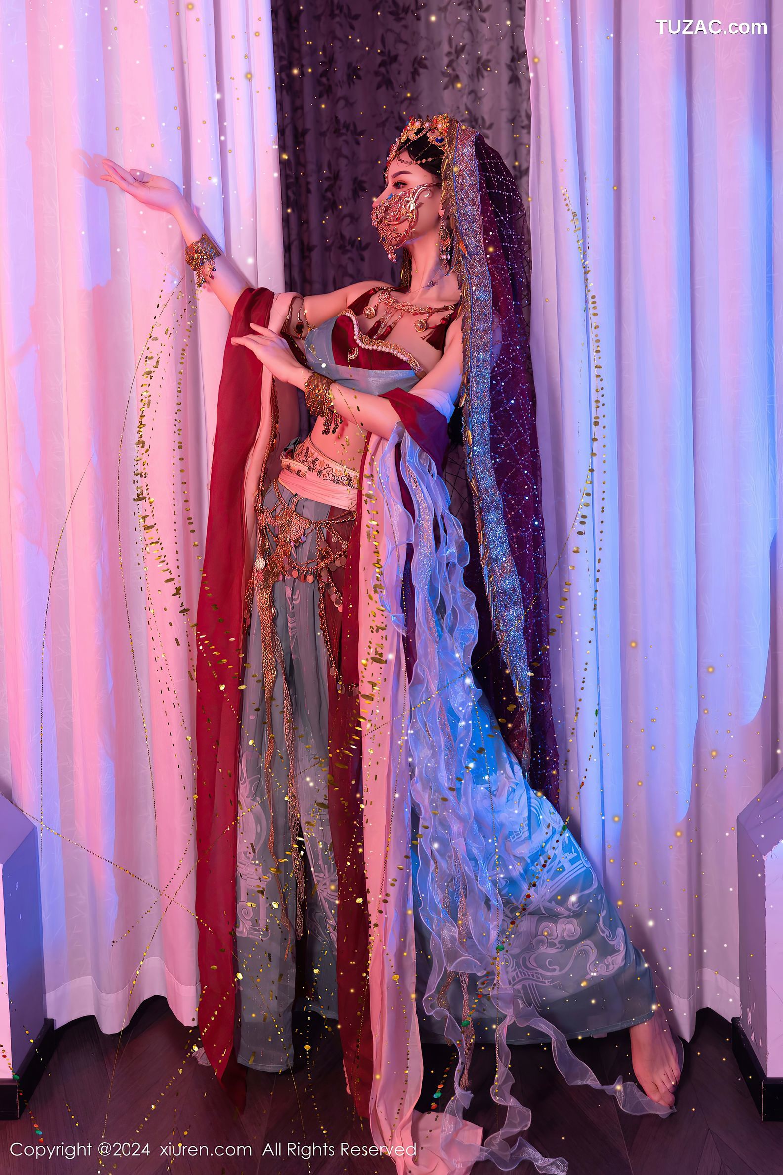 XiuRen秀人网-9585-不吃冰淇淋-新人异域风情芭比娃娃金链内衣爆乳-2024.12.12