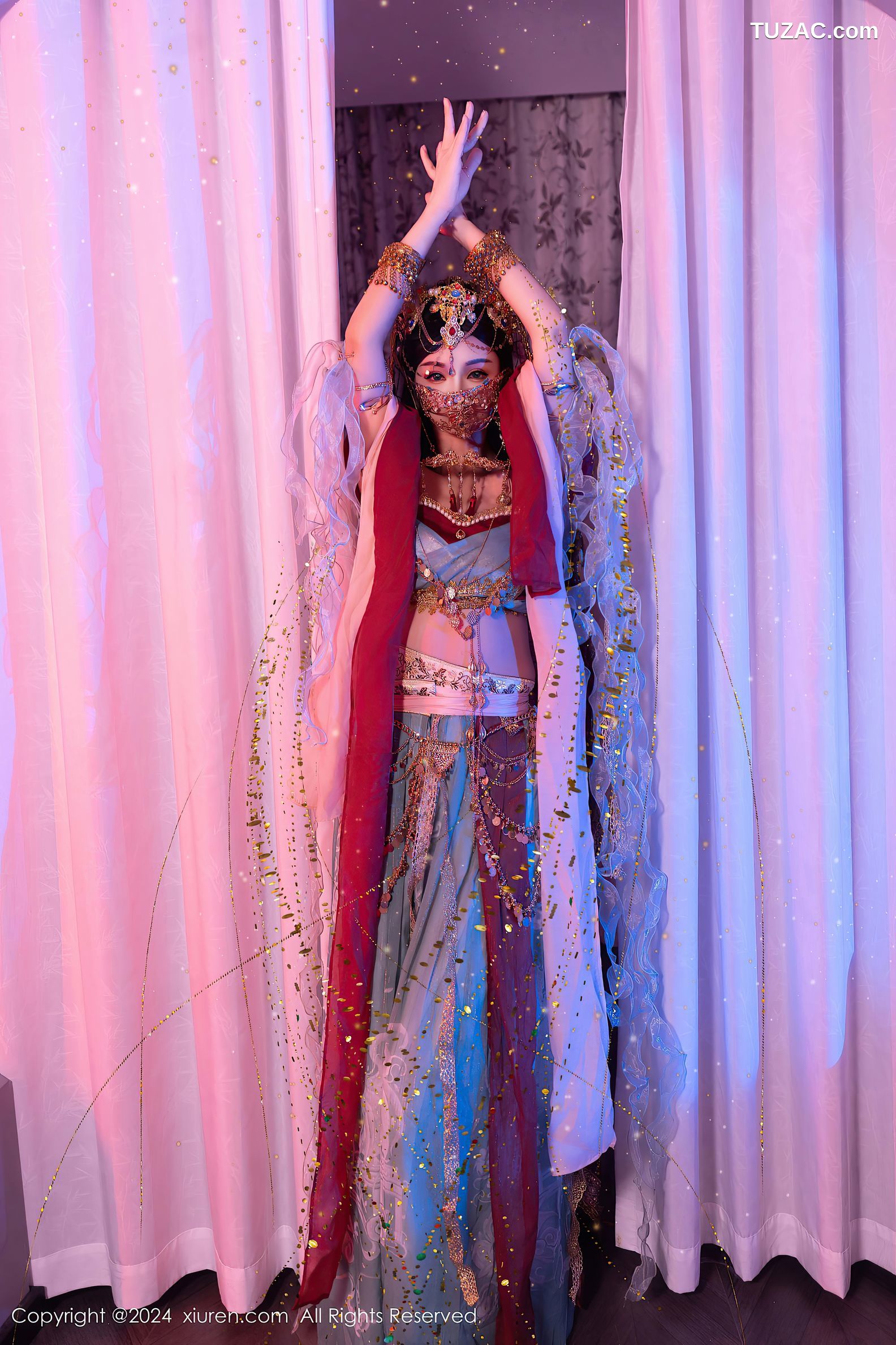 XiuRen秀人网-9585-不吃冰淇淋-新人异域风情芭比娃娃金链内衣爆乳-2024.12.12