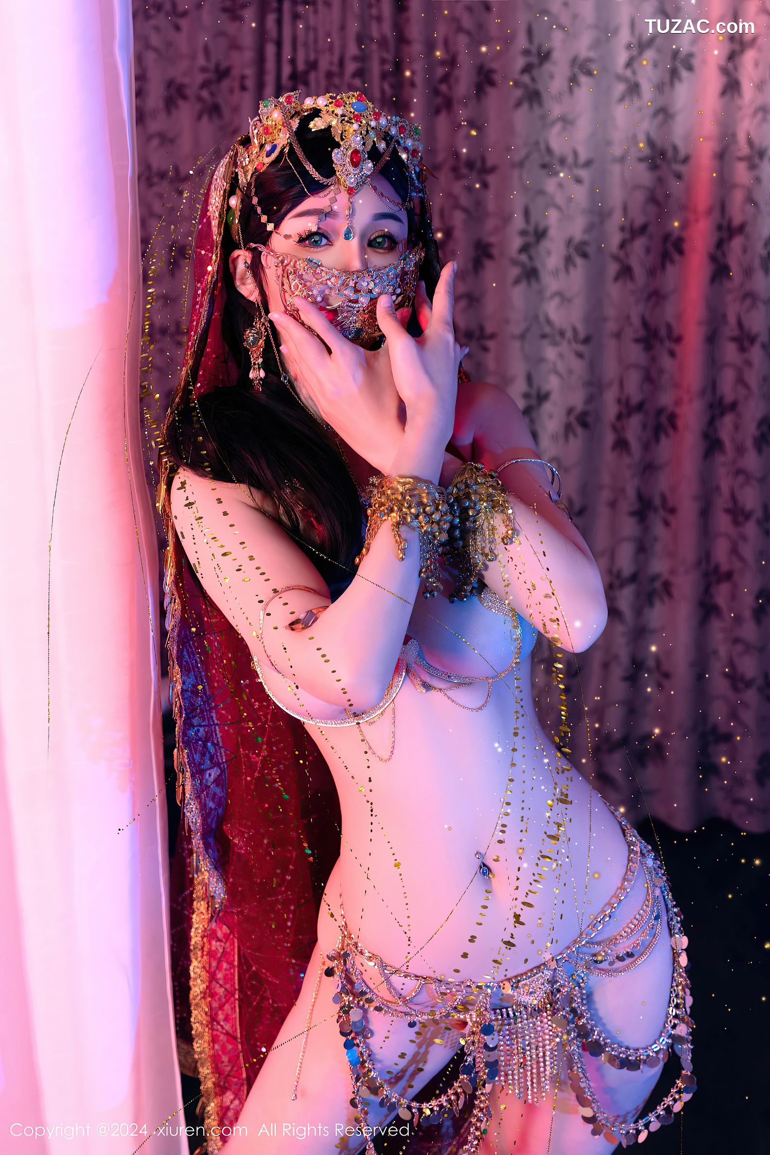 XiuRen秀人网-9585-不吃冰淇淋-新人异域风情芭比娃娃金链内衣爆乳-2024.12.12