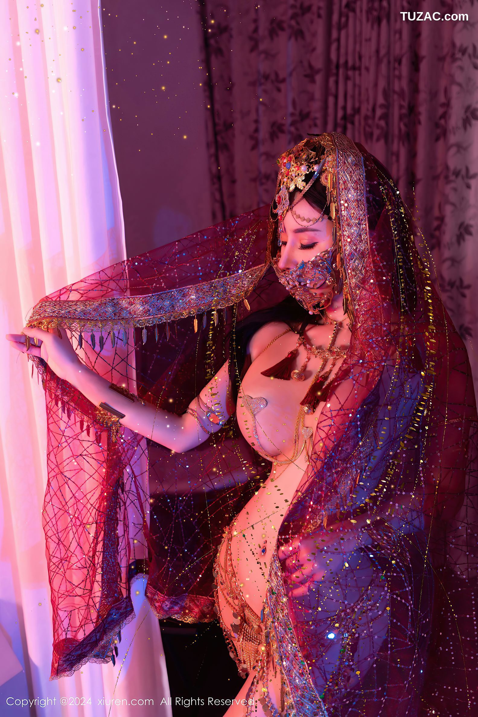 XiuRen秀人网-9585-不吃冰淇淋-新人异域风情芭比娃娃金链内衣爆乳-2024.12.12