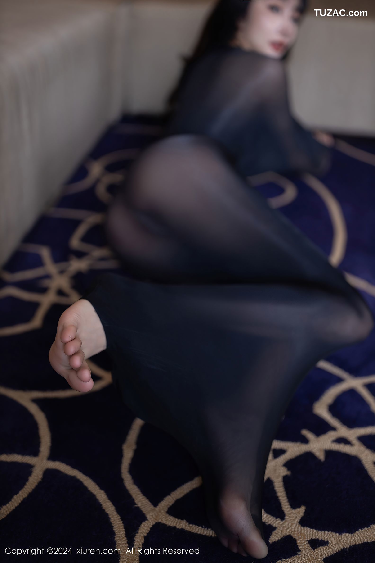 XiuRen秀人网-9590-陆萱萱-透视连体黑丝玉体若隐若现-2024.12.12