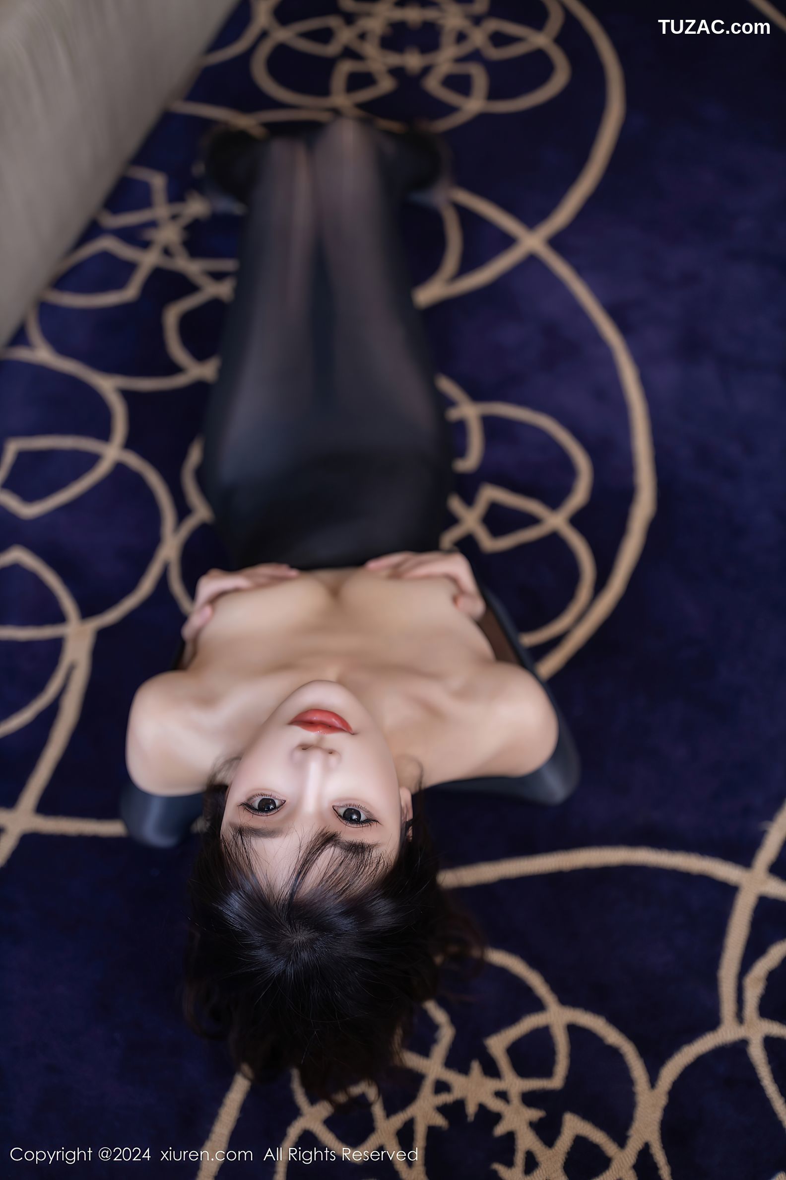 XiuRen秀人网-9590-陆萱萱-透视连体黑丝玉体若隐若现-2024.12.12