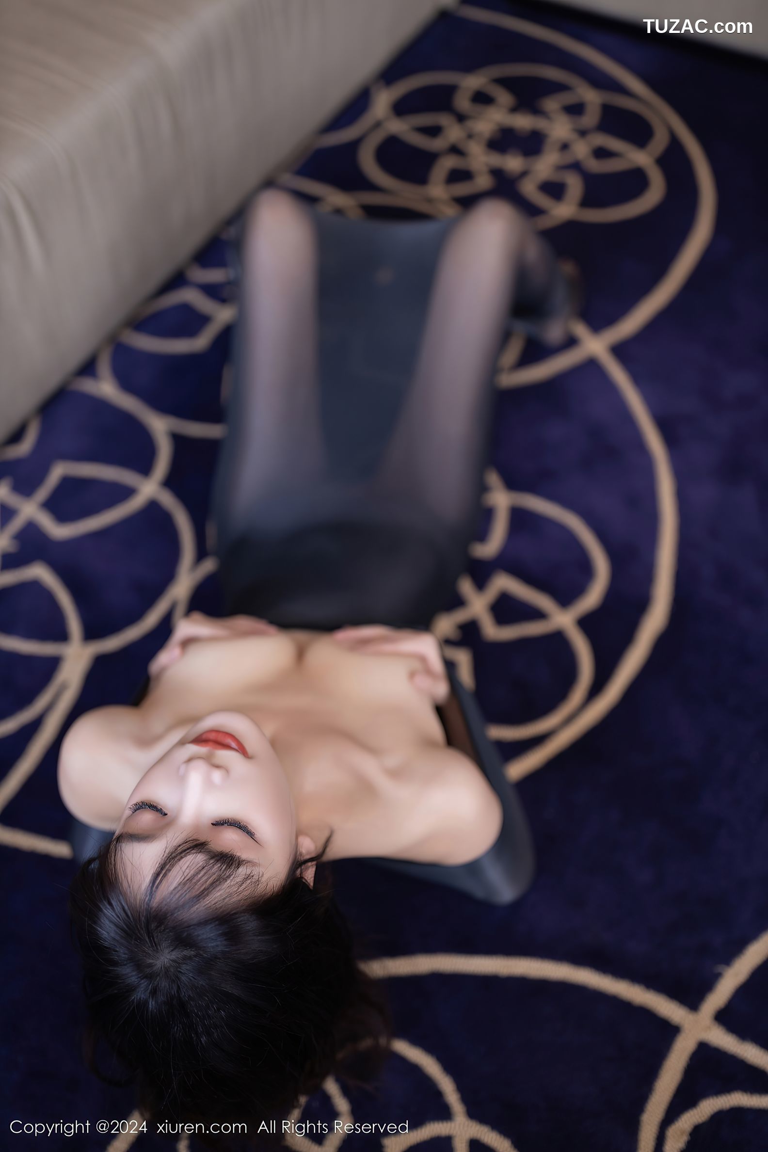 XiuRen秀人网-9590-陆萱萱-透视连体黑丝玉体若隐若现-2024.12.12