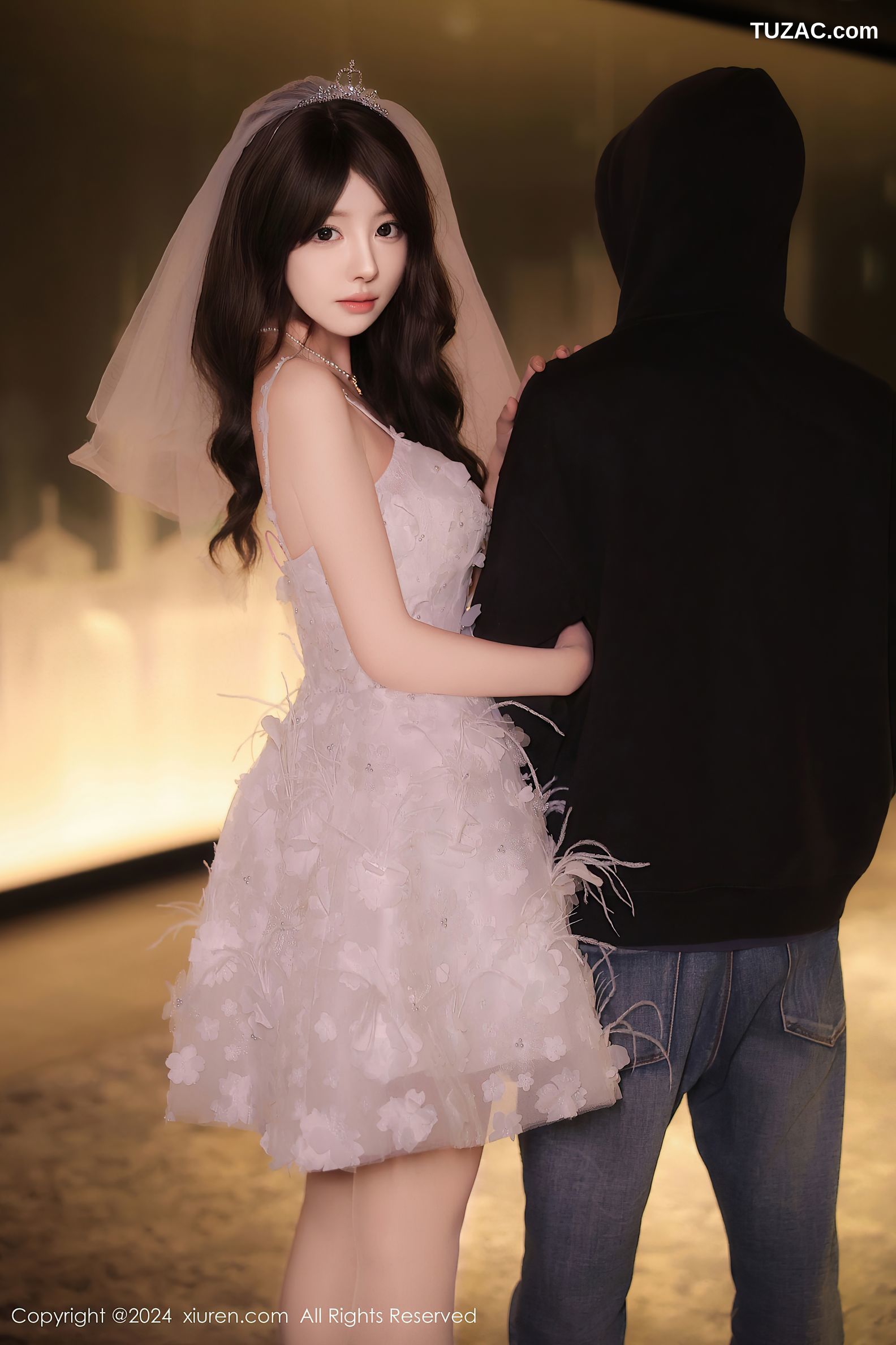 XiuRen秀人网-9601-桃妖夭-白色婚纱剧情爆乳-2024.12.13