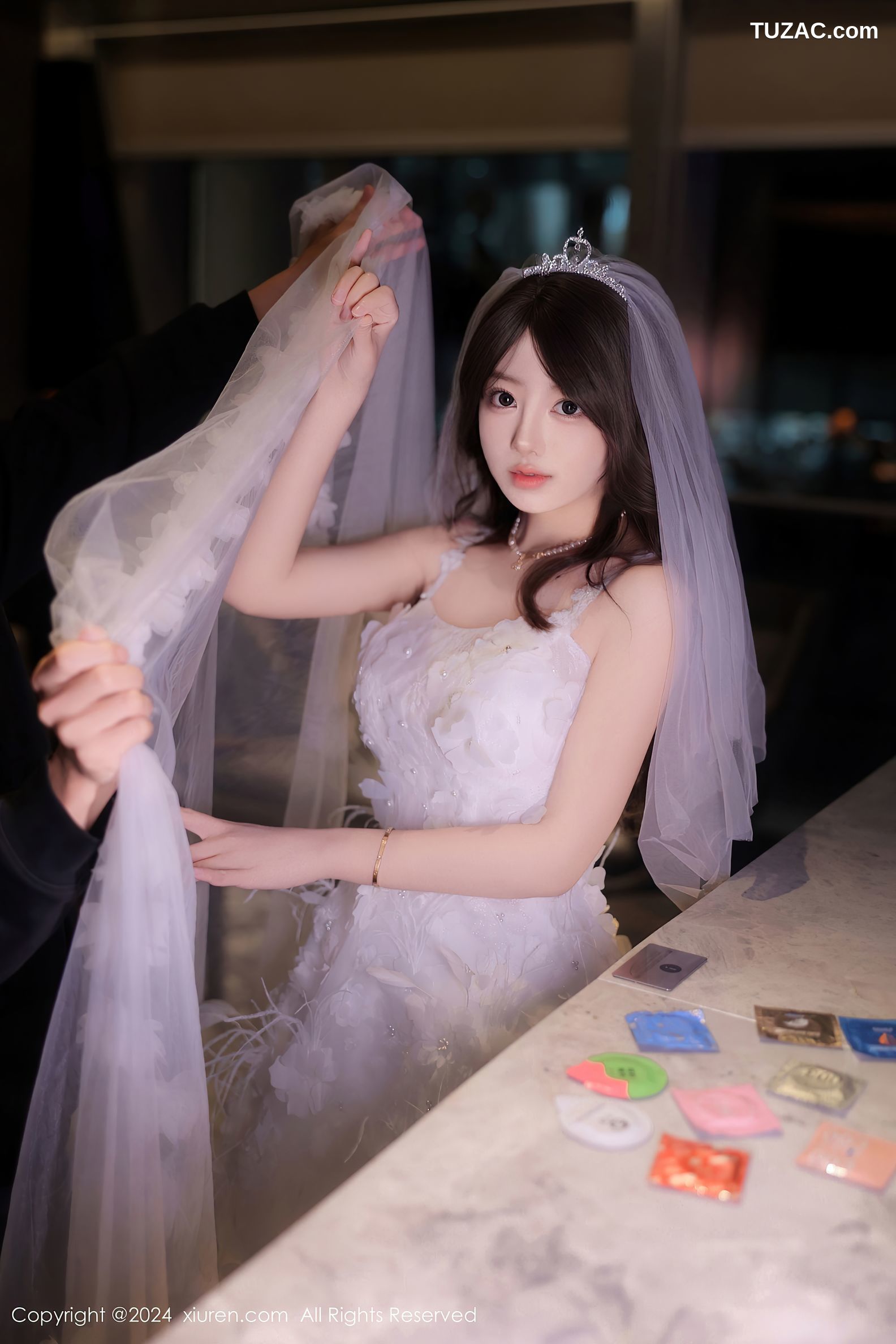 XiuRen秀人网-9601-桃妖夭-白色婚纱剧情爆乳-2024.12.13