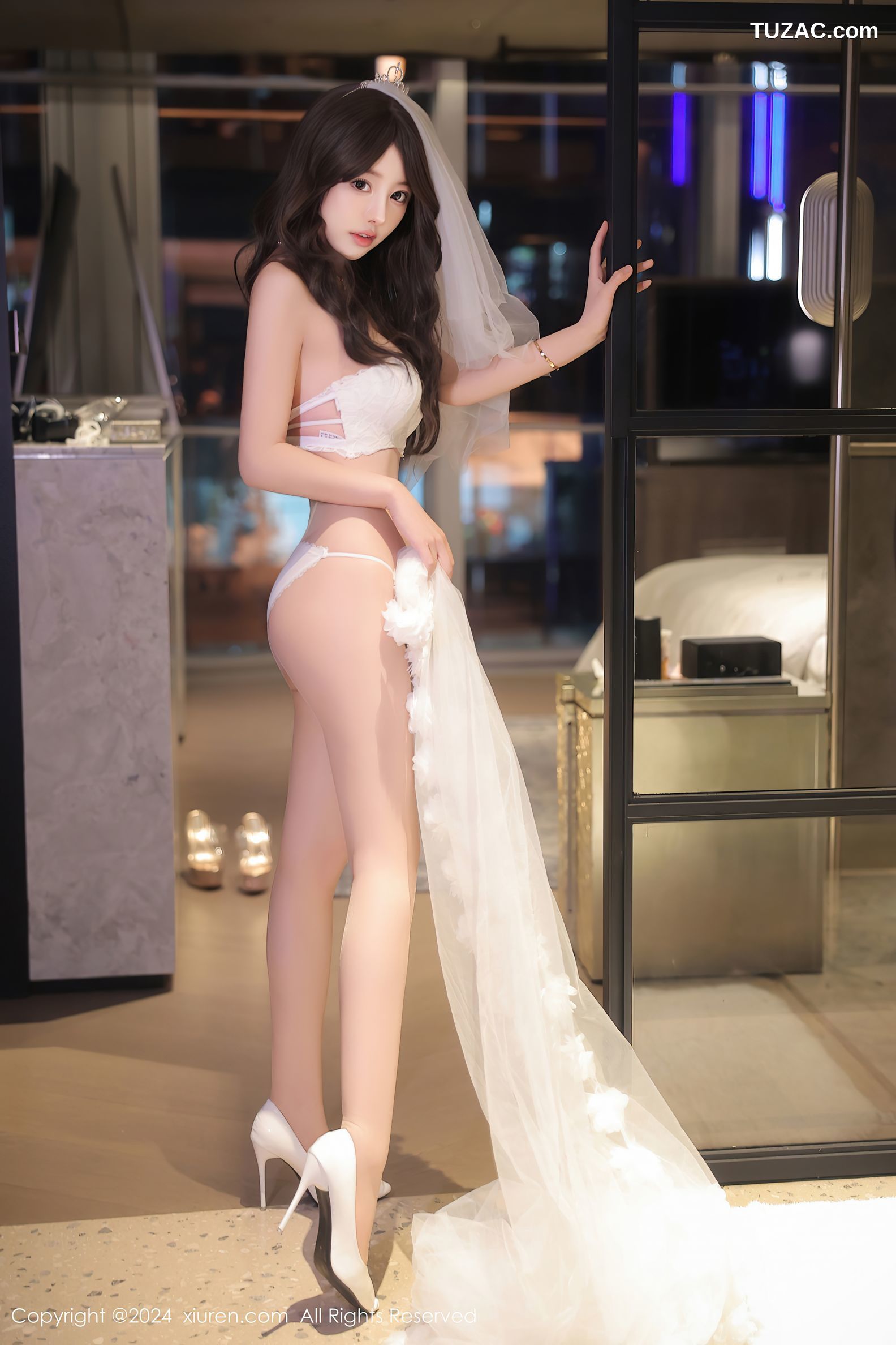 XiuRen秀人网-9601-桃妖夭-白色婚纱剧情爆乳-2024.12.13