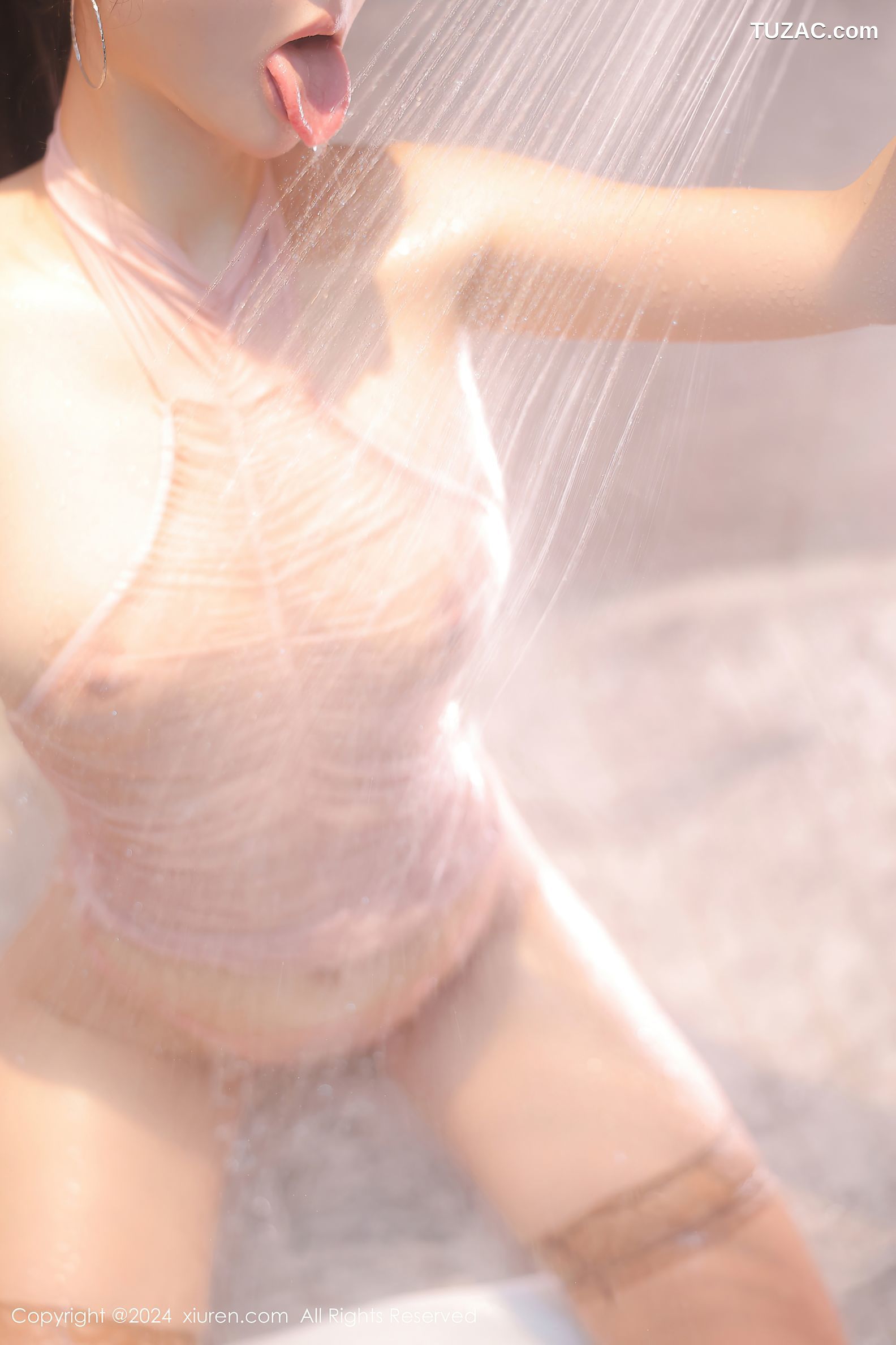 XiuRen秀人网-9628-Candy糖糖-透视粉嫩紧身裙浴室湿身爆乳-2024.12.20