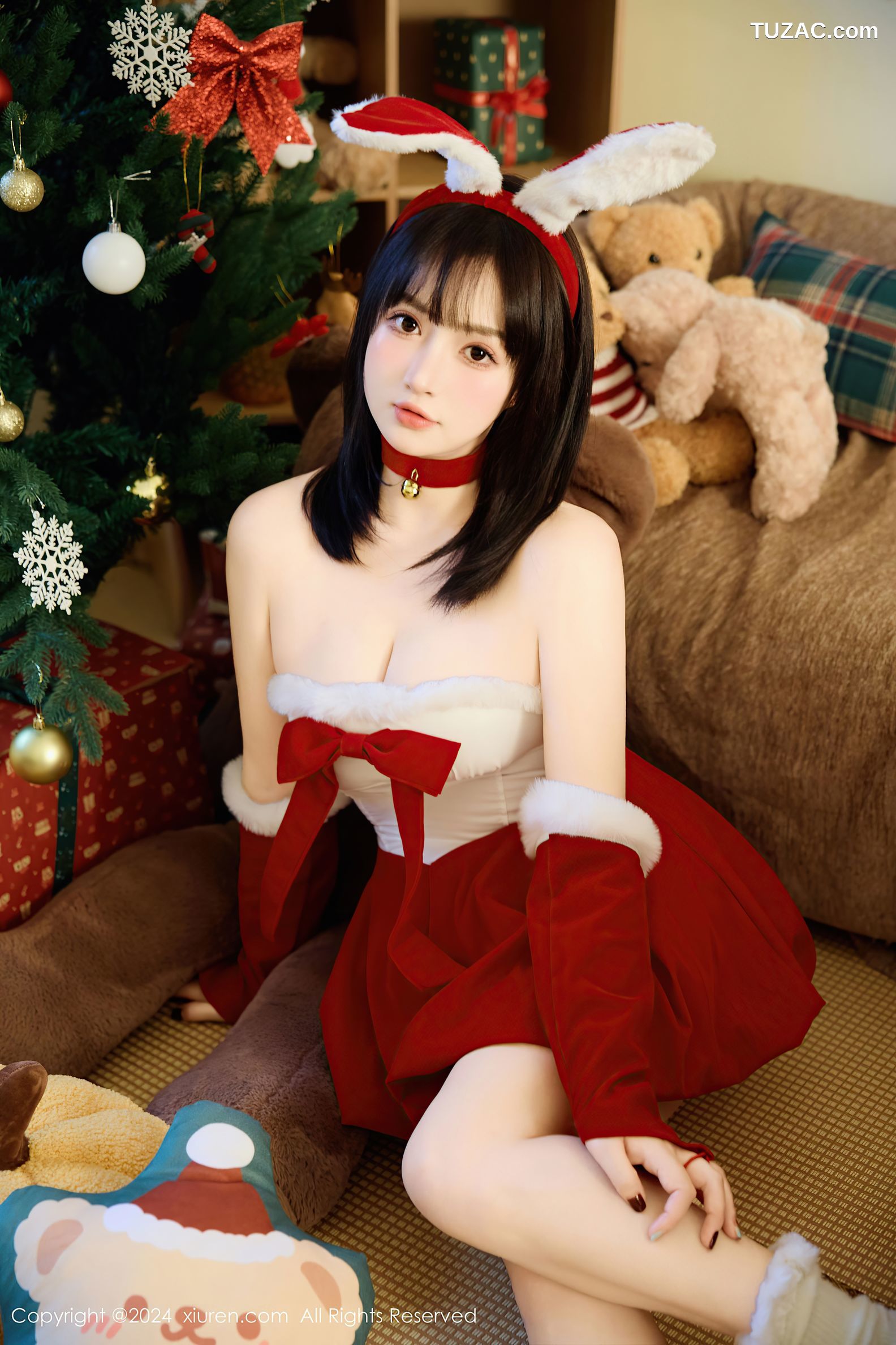 XiuRen秀人网-9656-养乐多Doll-少女兔耳情趣圣诞装-2024.12.25