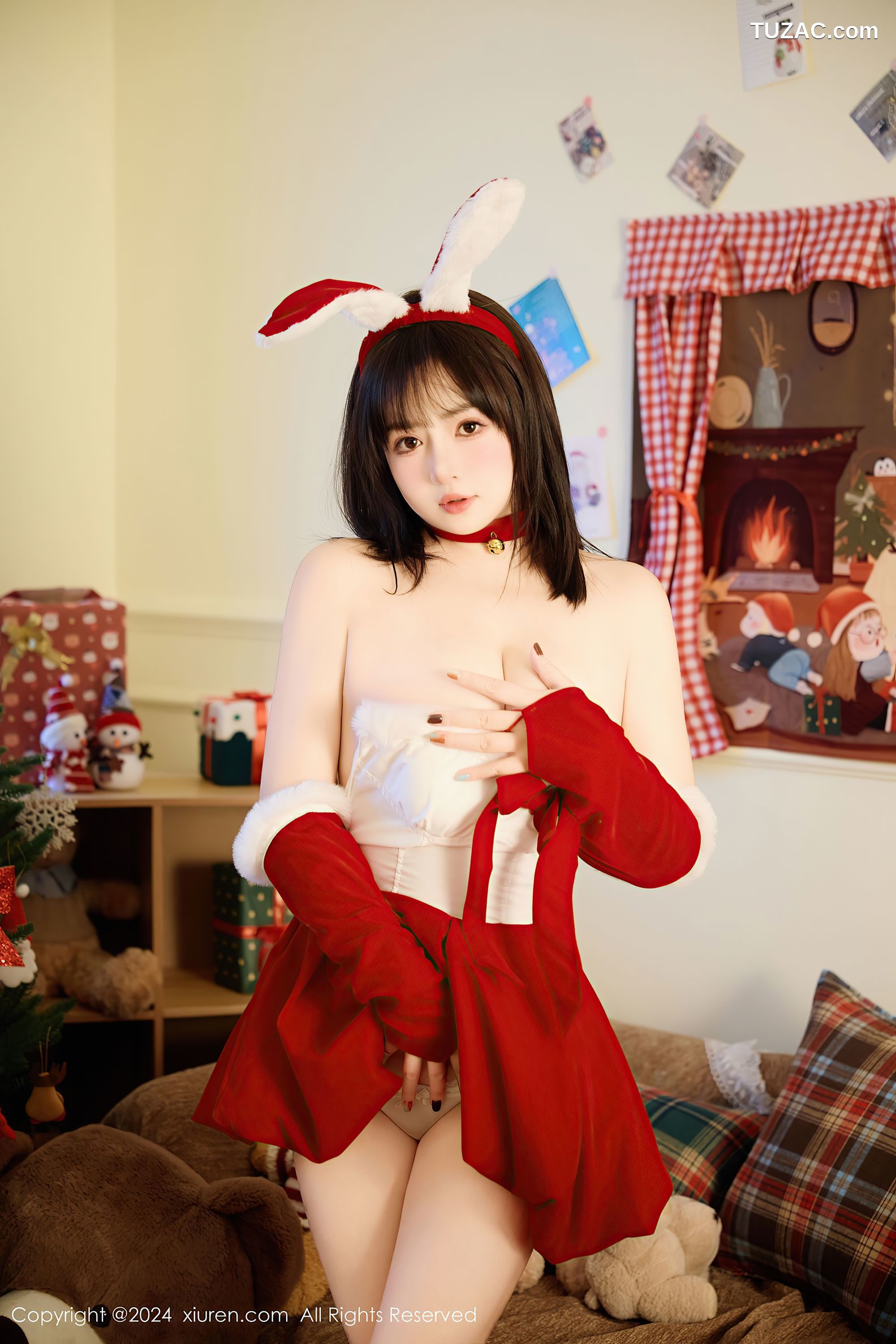 XiuRen秀人网-9656-养乐多Doll-少女兔耳情趣圣诞装-2024.12.25