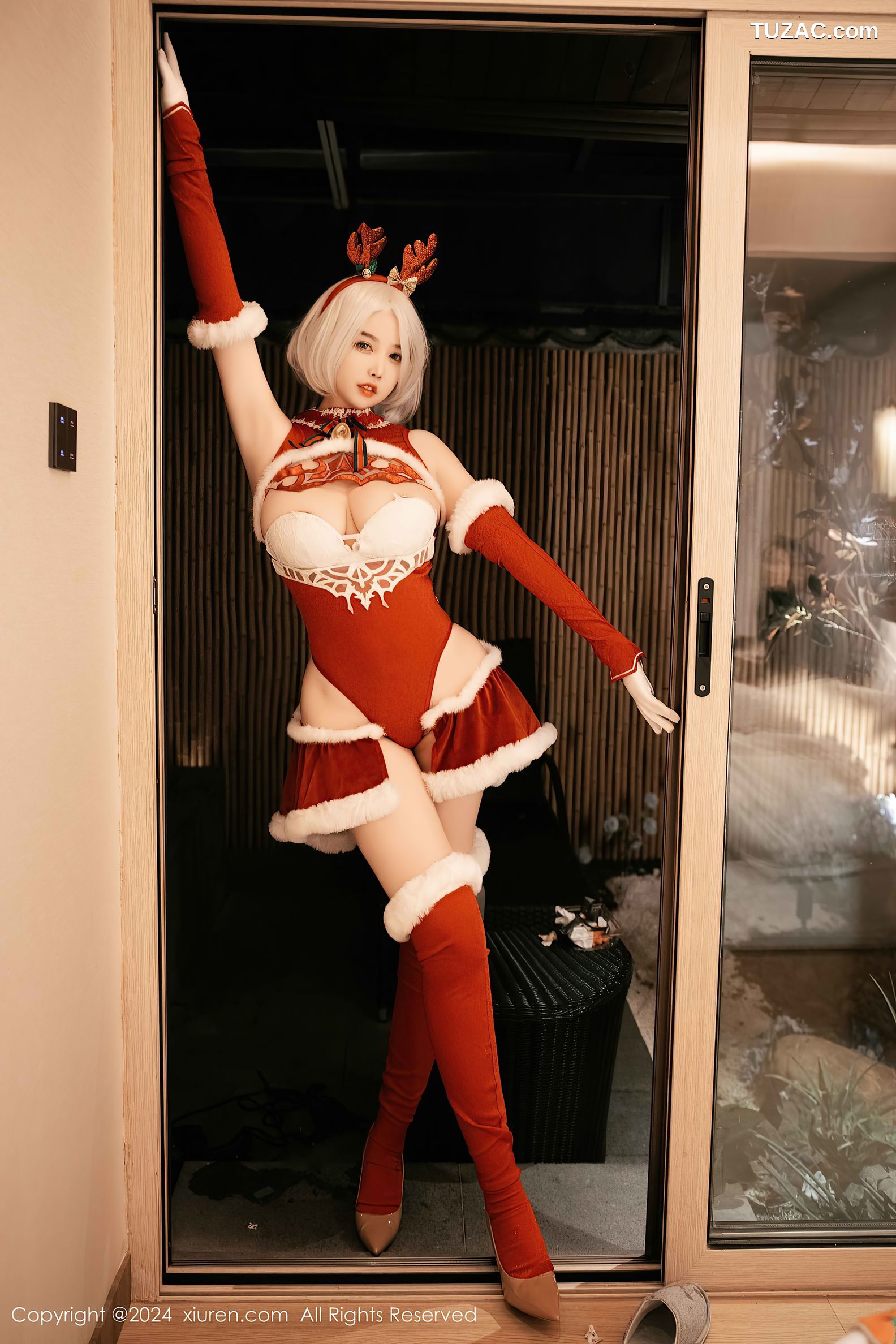 XiuRen秀人网-9660-樱桃小犊子-萝莉圣诞鹿角情趣服爆乳-2024.12.26