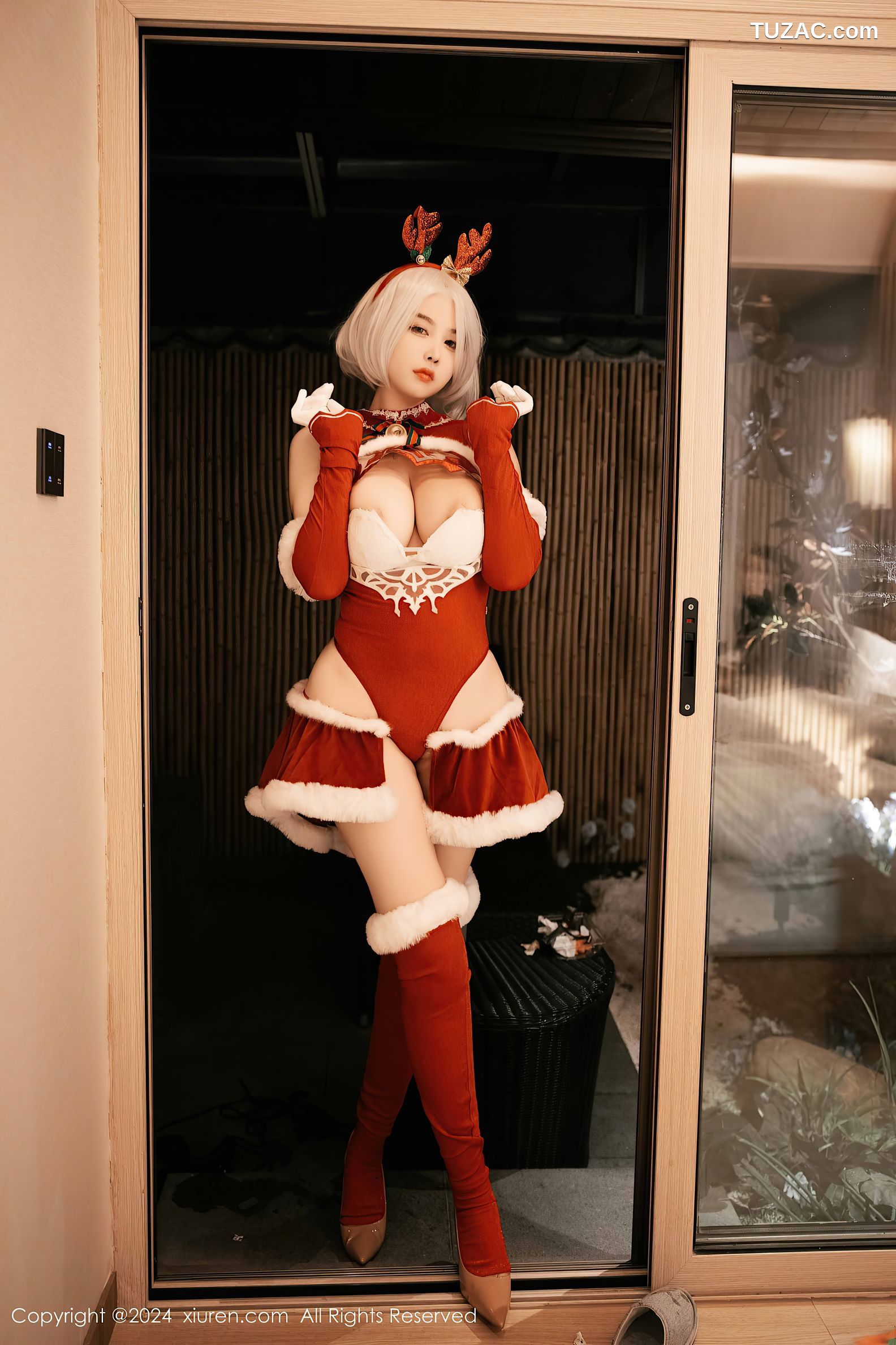 XiuRen秀人网-9660-樱桃小犊子-萝莉圣诞鹿角情趣服爆乳-2024.12.26