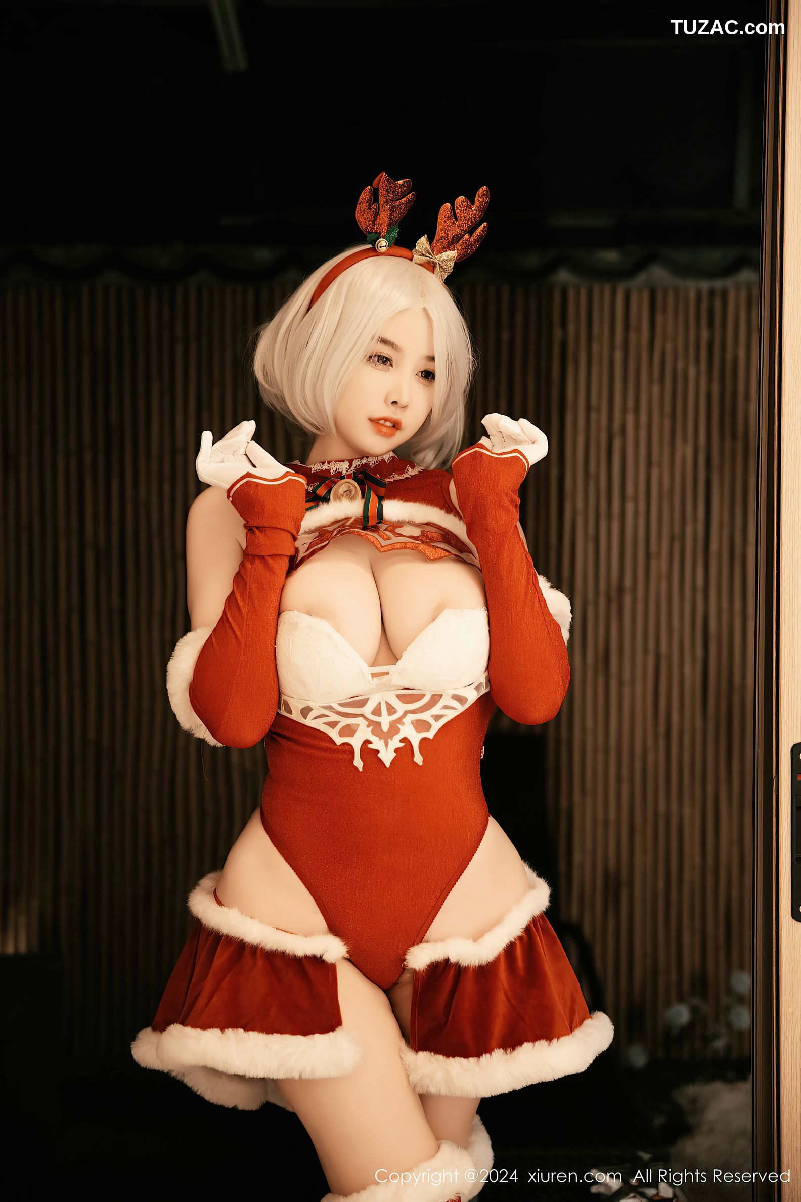 XiuRen秀人网-9660-樱桃小犊子-萝莉圣诞鹿角情趣服爆乳-2024.12.26