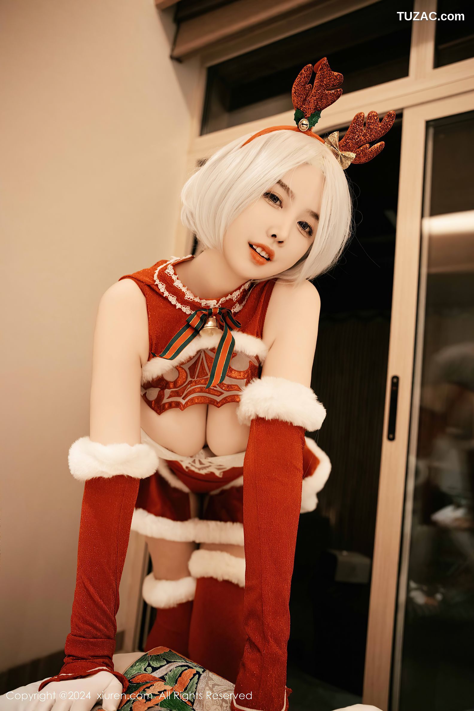 XiuRen秀人网-9660-樱桃小犊子-萝莉圣诞鹿角情趣服爆乳-2024.12.26