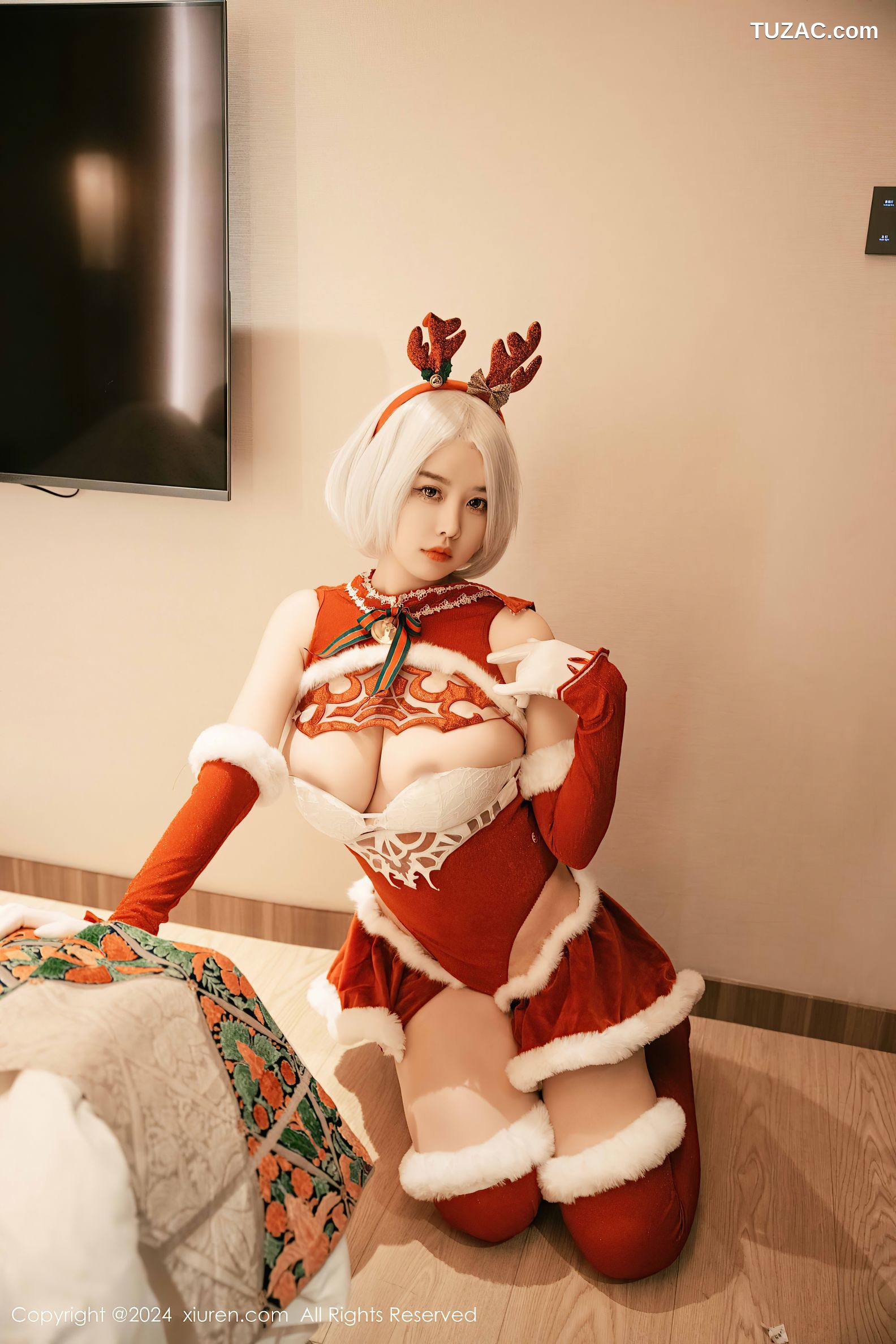 XiuRen秀人网-9660-樱桃小犊子-萝莉圣诞鹿角情趣服爆乳-2024.12.26