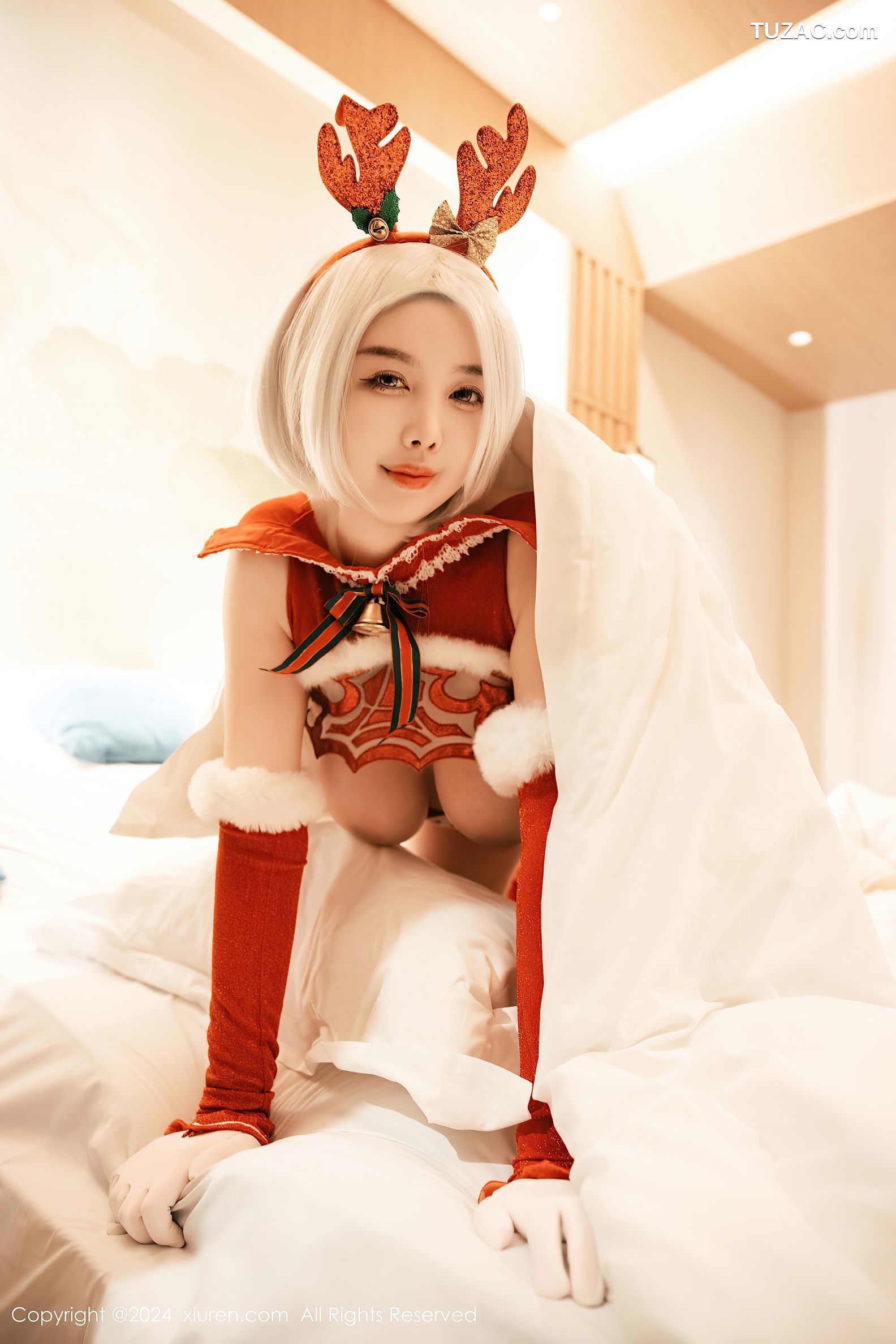 XiuRen秀人网-9660-樱桃小犊子-萝莉圣诞鹿角情趣服爆乳-2024.12.26