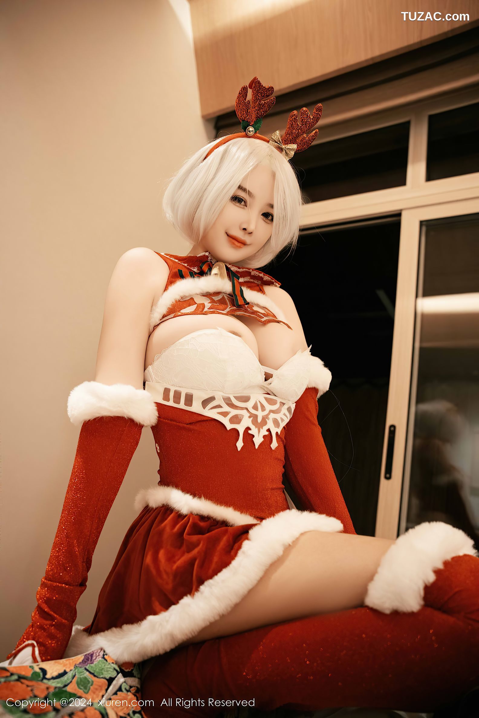 XiuRen秀人网-9660-樱桃小犊子-萝莉圣诞鹿角情趣服爆乳-2024.12.26