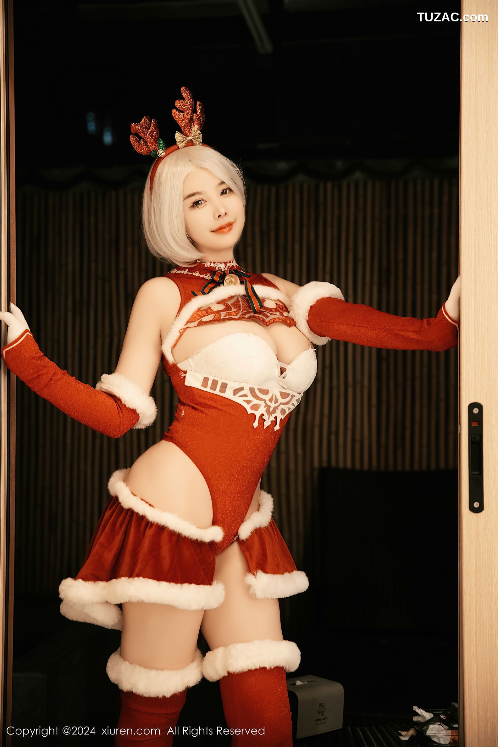 XiuRen秀人网-9660-樱桃小犊子-萝莉圣诞鹿角情趣服爆乳-2024.12.26