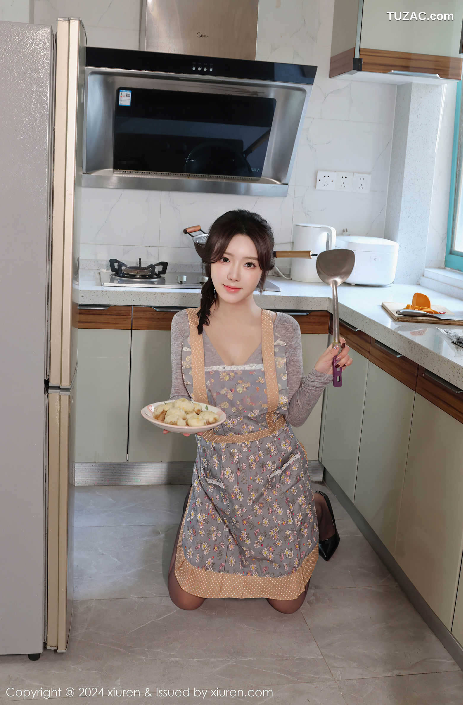 XiuRen秀人网-9673-小薯条nienie-性感厨娘诱惑-2024.12.27