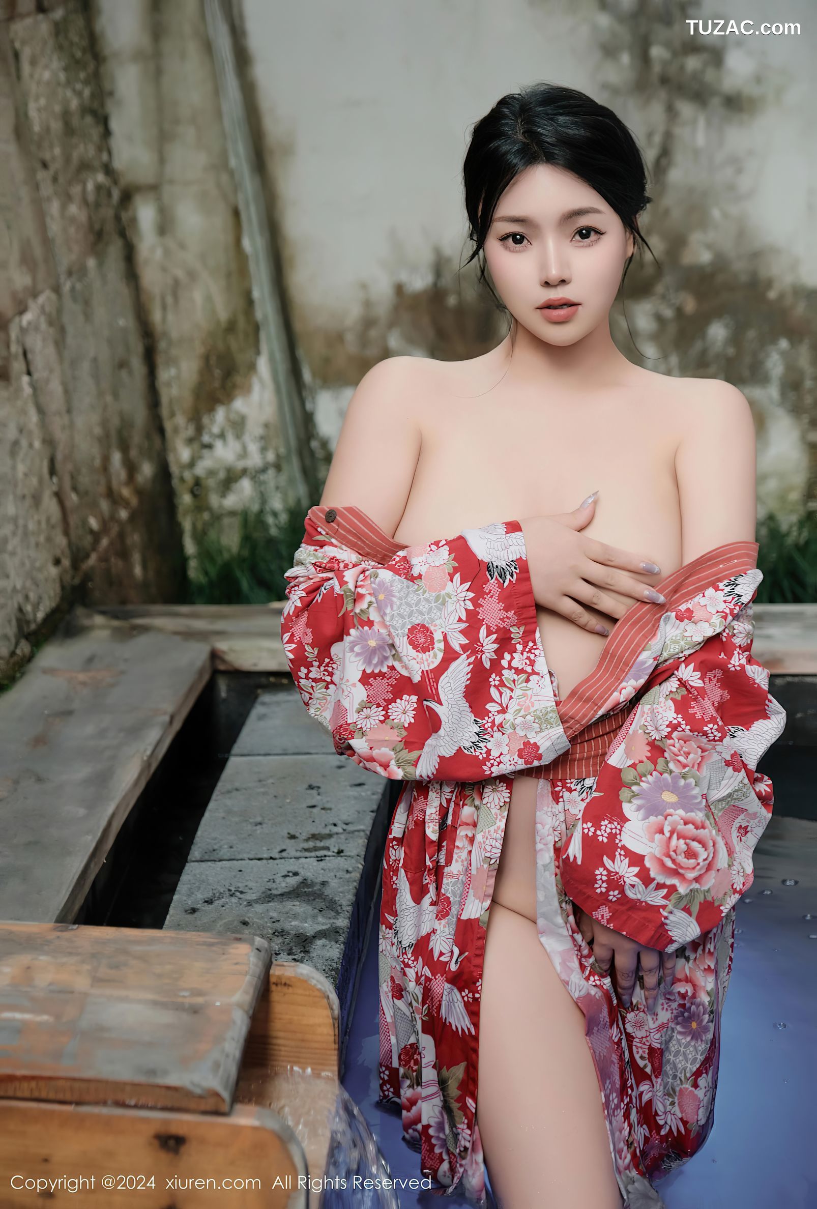 XiuRen秀人网-9687-麦田-和服真空温泉湿身爆乳-2024.12.31