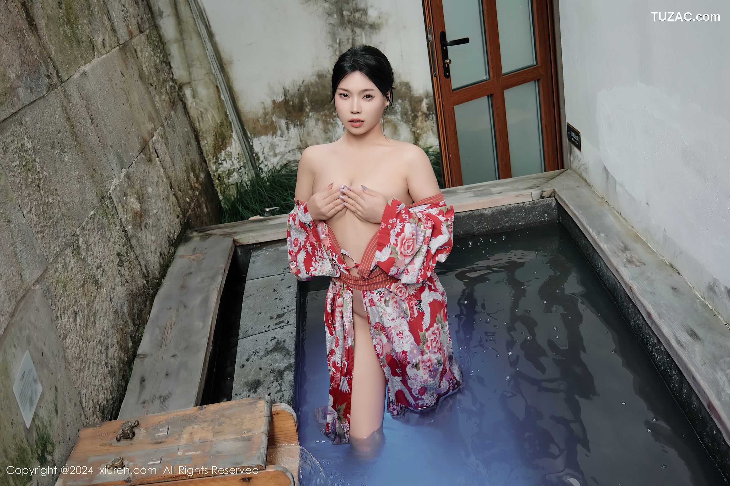 XiuRen秀人网-9687-麦田-和服真空温泉湿身爆乳-2024.12.31