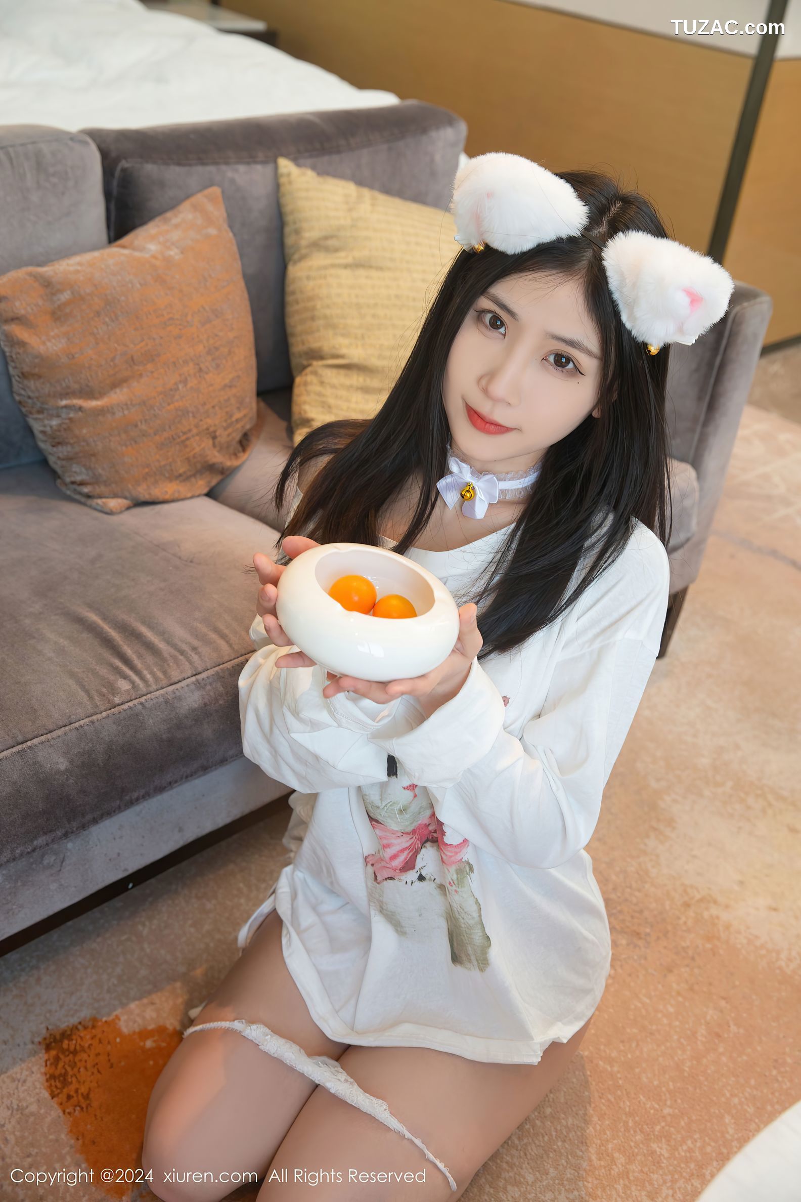 XiuRen秀人网-9689-刘婷婷-可爱白衫猫女-2024.12.31