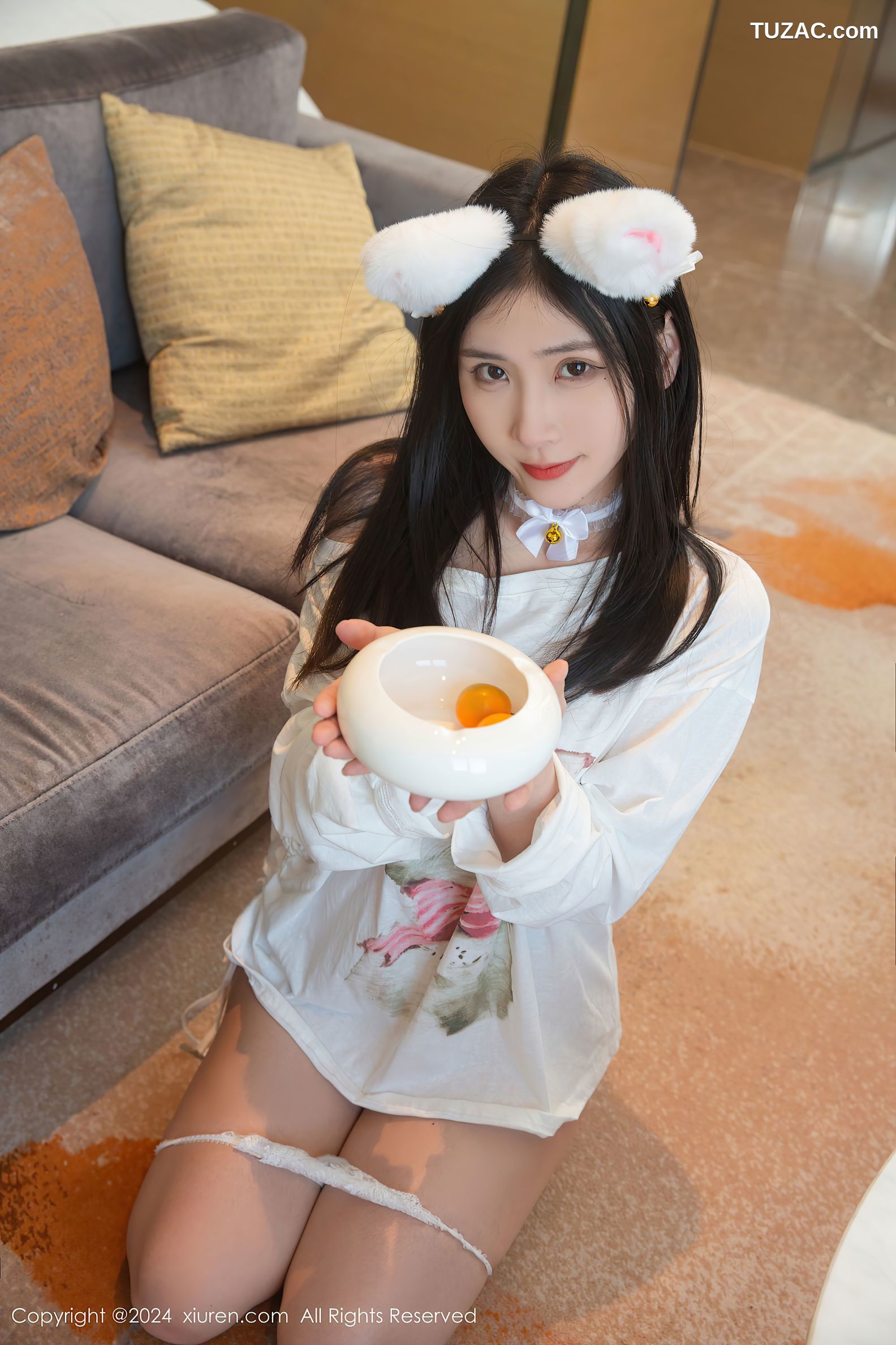 XiuRen秀人网-9689-刘婷婷-可爱白衫猫女-2024.12.31