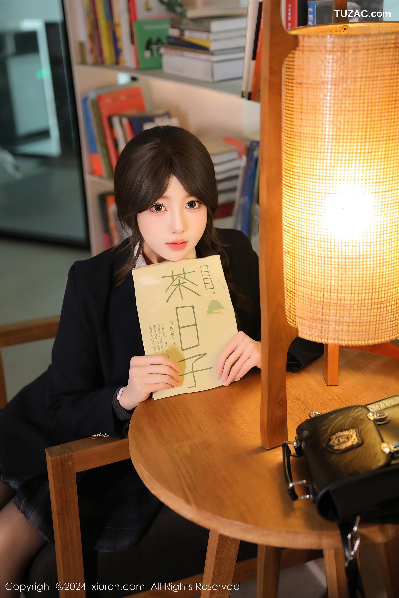 XiuRen秀人网-9693-桃妖夭-清纯学妹jk制服白衬衫格子短裙白色内衣-2024.12.31