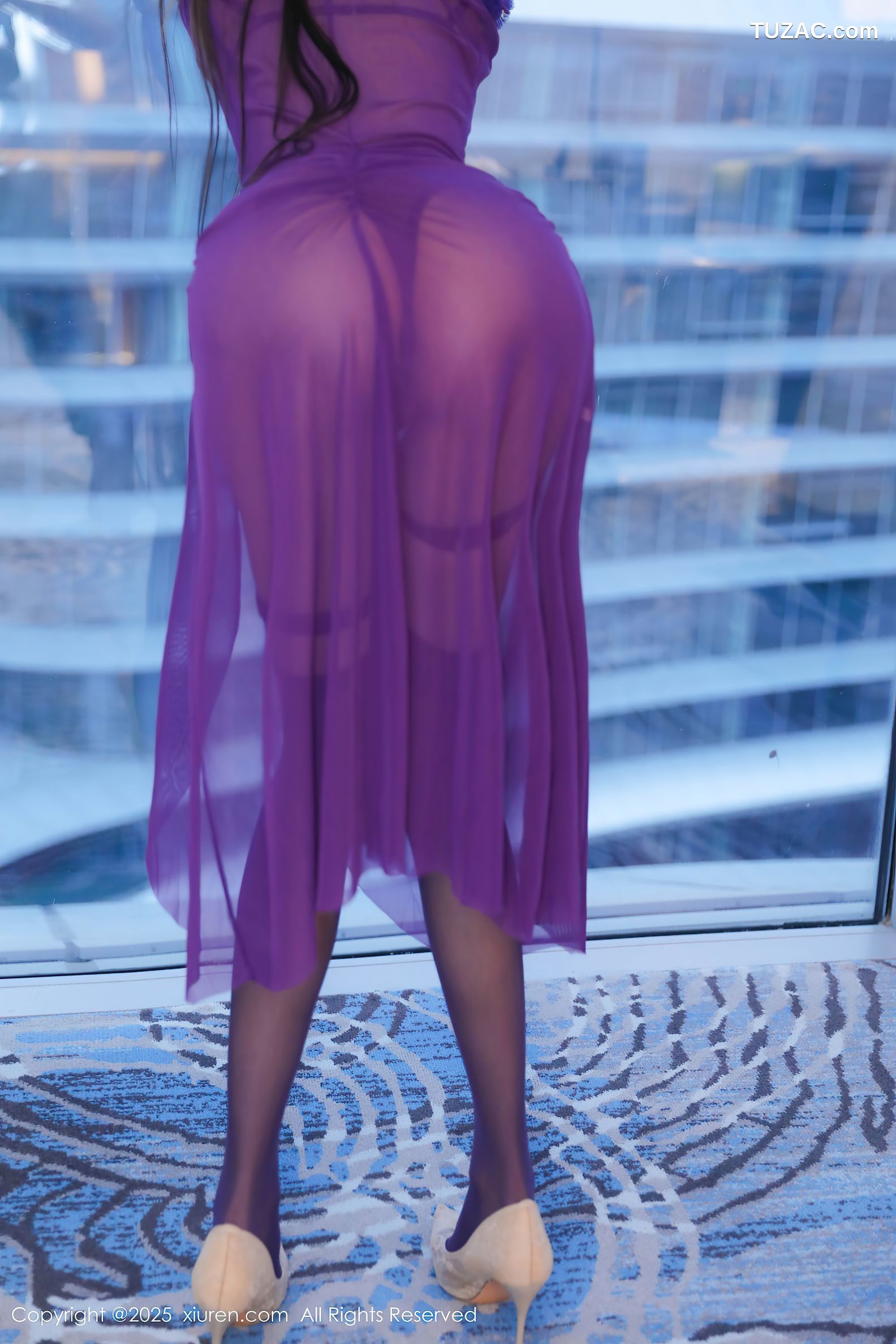 XiuRen秀人网-9710-Candy糖糖-紫色睡裙爆乳-2025.01.03