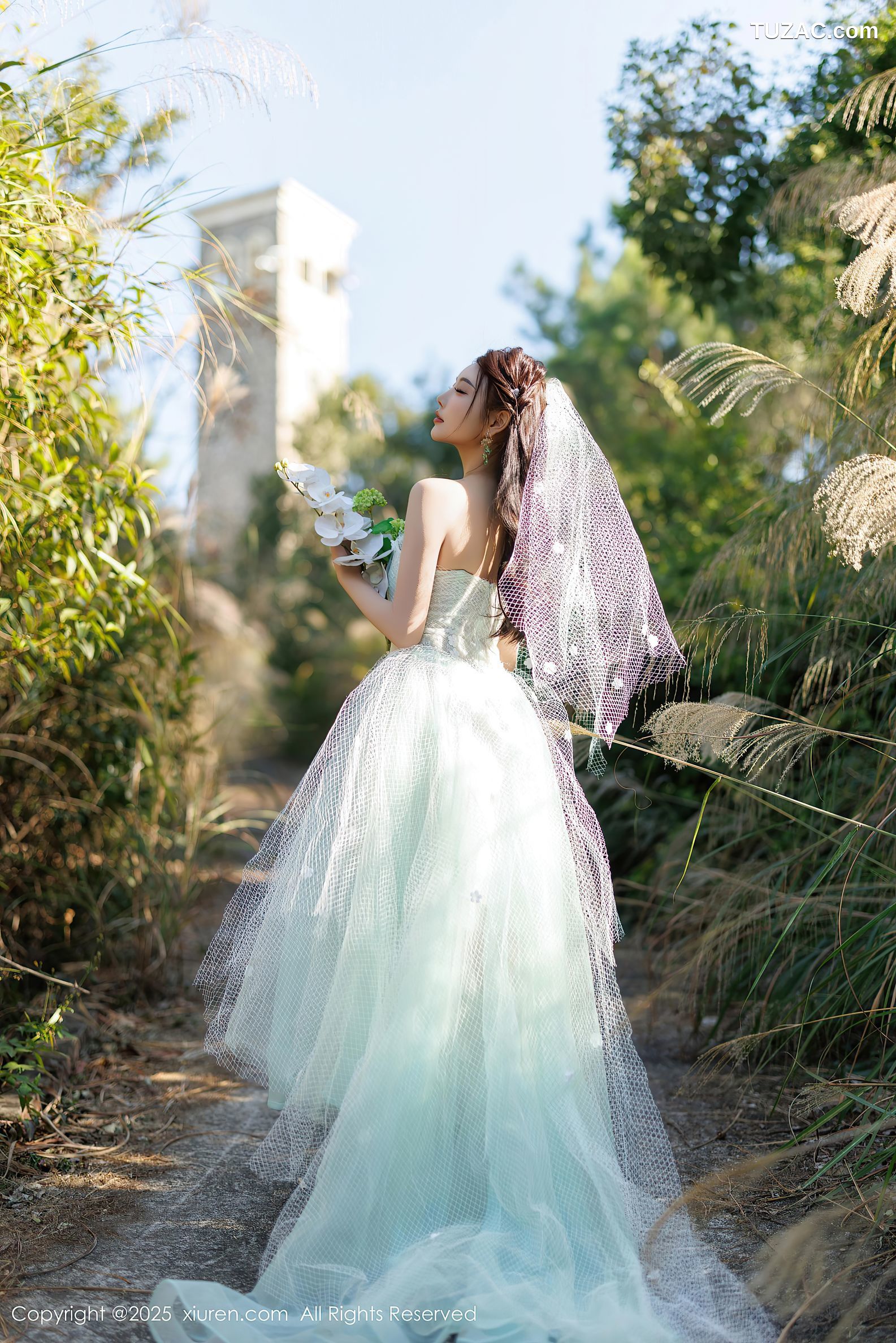 XiuRen秀人网-9722-杨晨晨Yome-婚纱写真白色蕾丝-情趣黑蕾丝内衣-2025.01.07