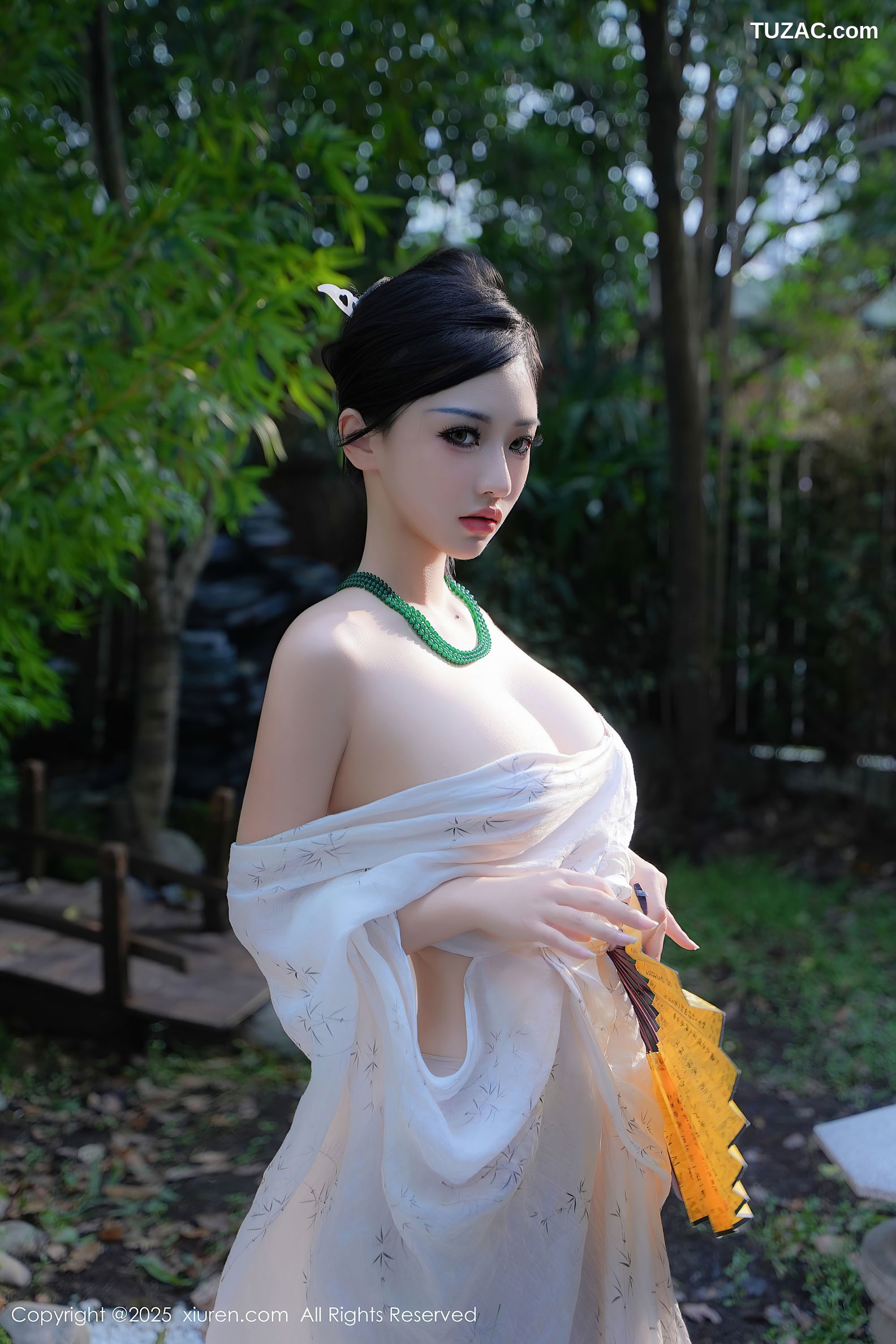 XiuRen秀人网-9730-妙可可Cheese-户外凉亭古风白纱爆乳-2025.01.09