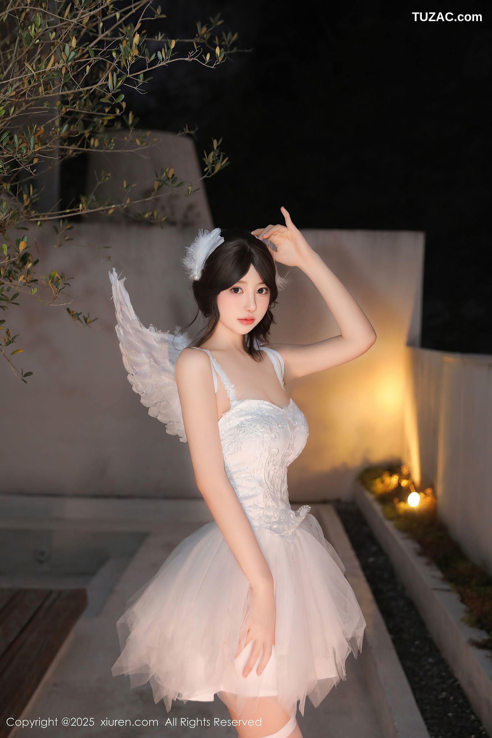 XiuRen秀人网-9742-桃妖夭-白色天使短纱裙白丝爆乳萝莉-2025.01.10