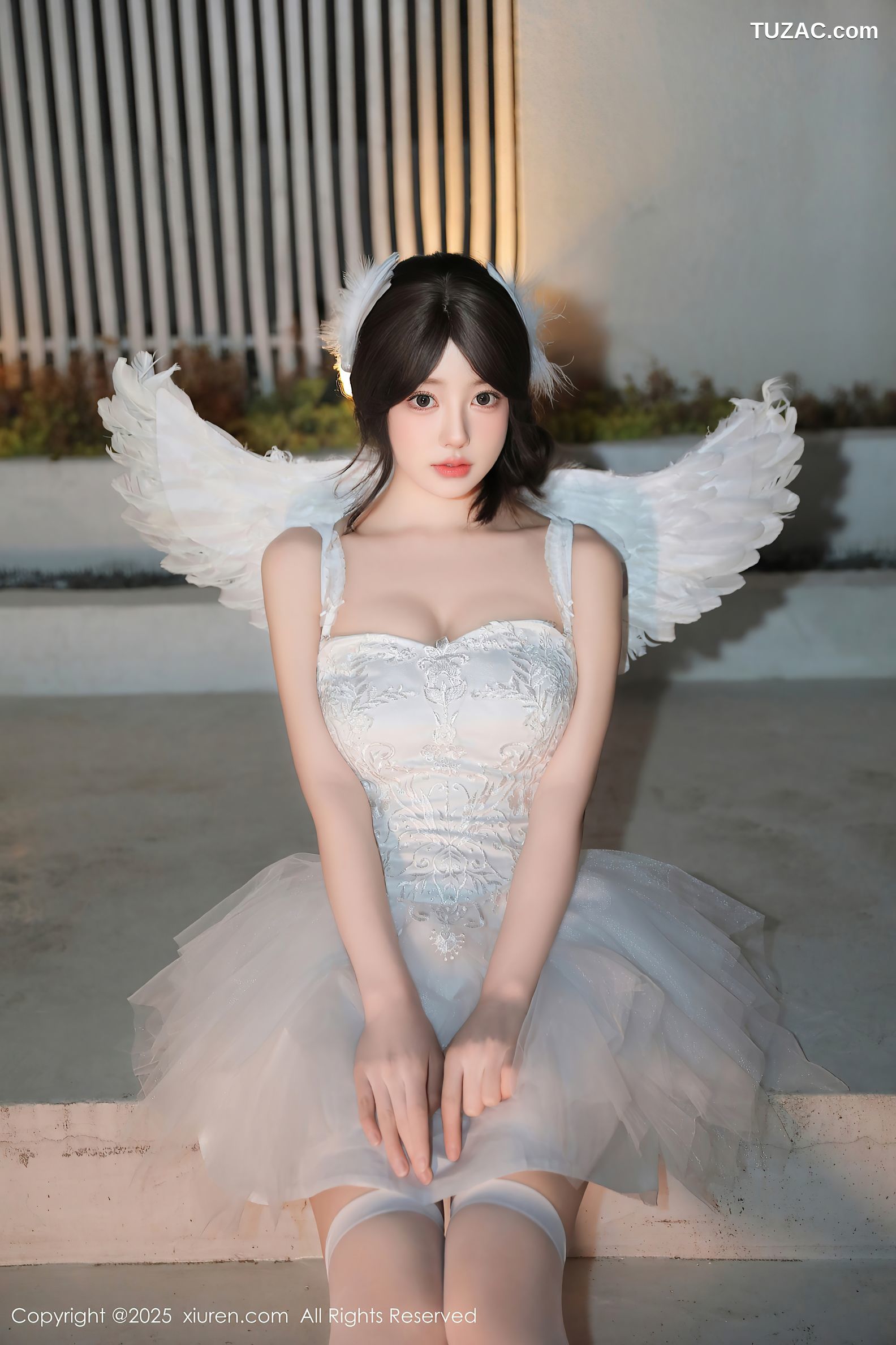 XiuRen秀人网-9742-桃妖夭-白色天使短纱裙白丝爆乳萝莉-2025.01.10