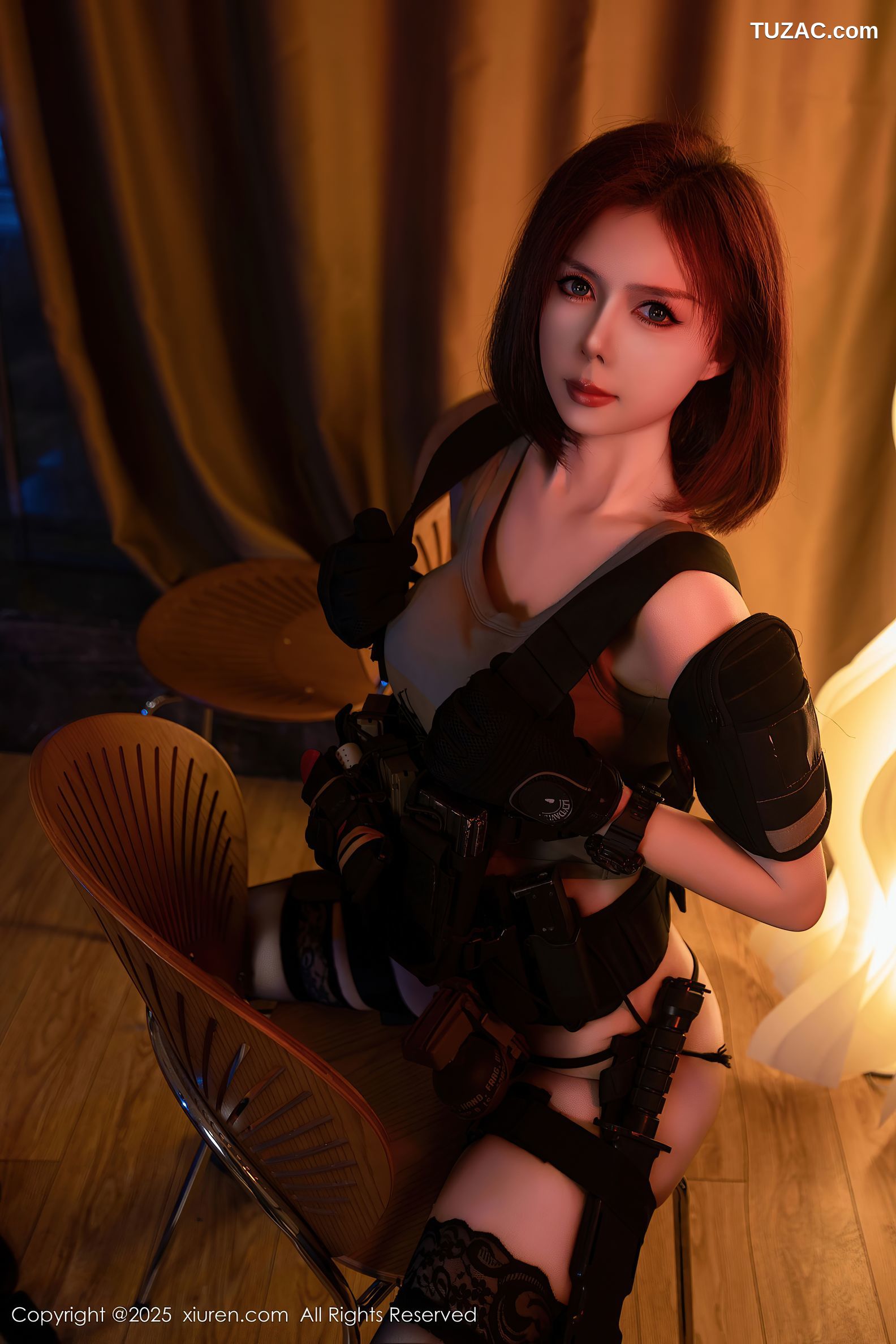 XiuRen秀人网-9759-白芷yy-帅气短发美女制服特种兵黑丝-2025.01.15