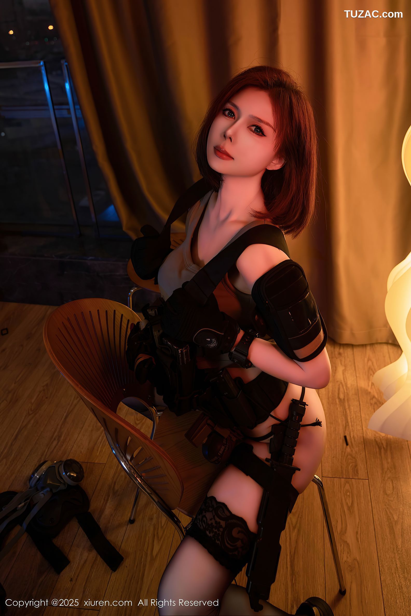 XiuRen秀人网-9759-白芷yy-帅气短发美女制服特种兵黑丝-2025.01.15