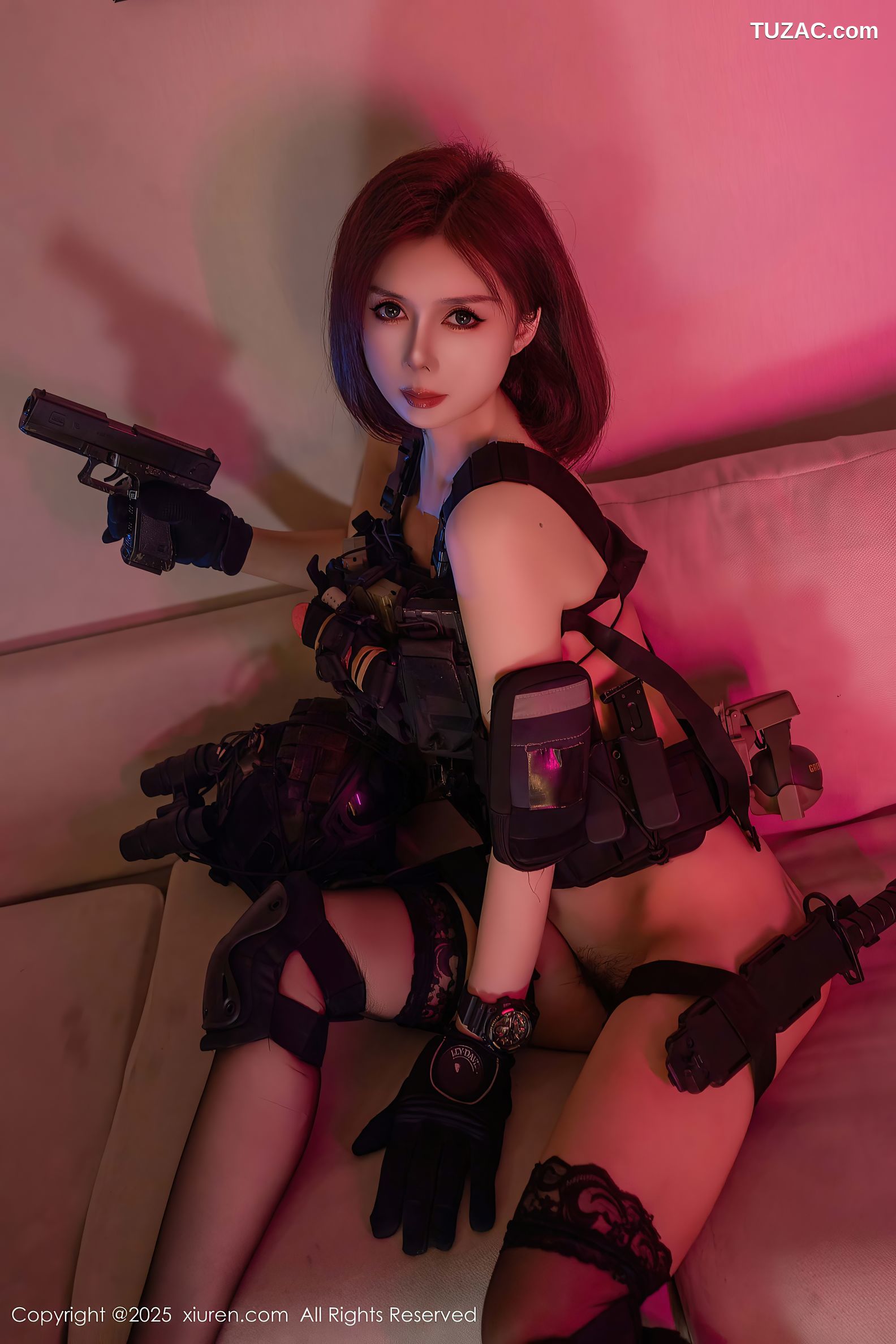 XiuRen秀人网-9759-白芷yy-帅气短发美女制服特种兵黑丝-2025.01.15