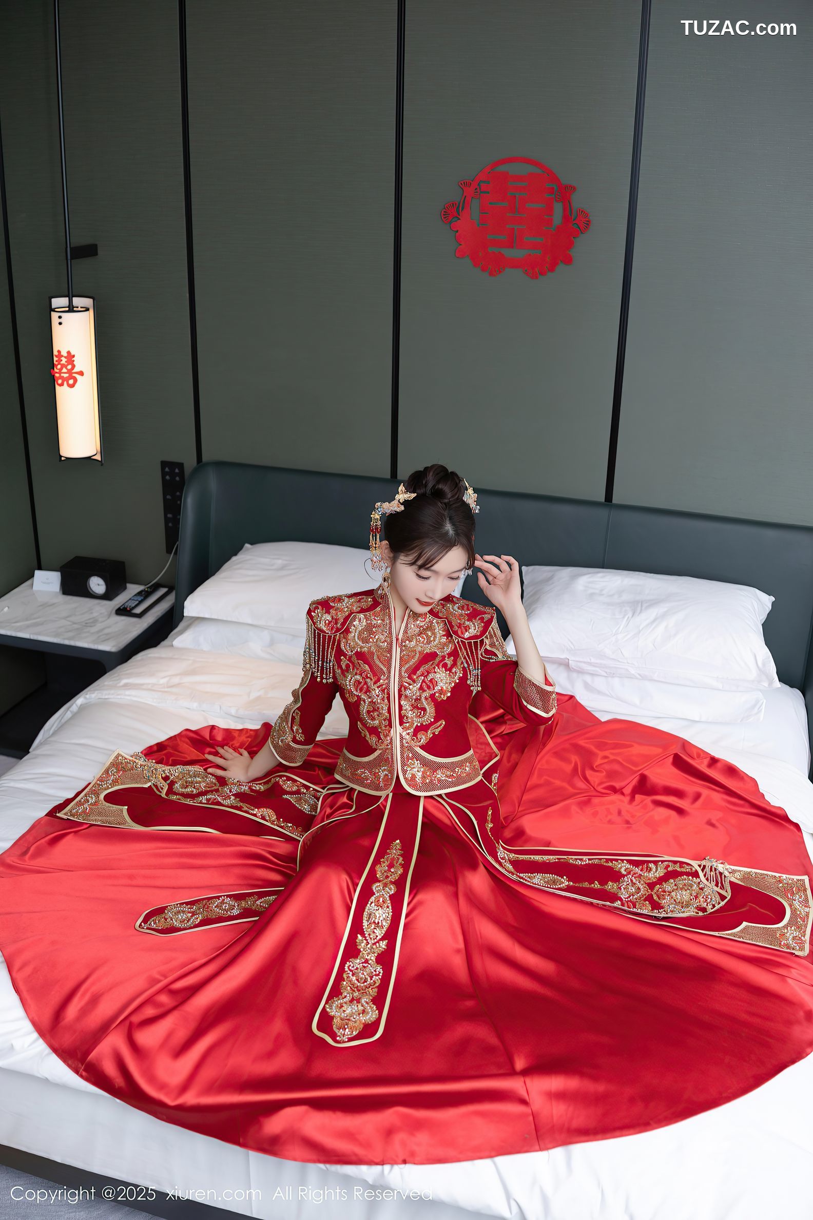 XiuRen秀人网-9770-陆萱萱-中式大红新娘装红色内衣-2025.01.16