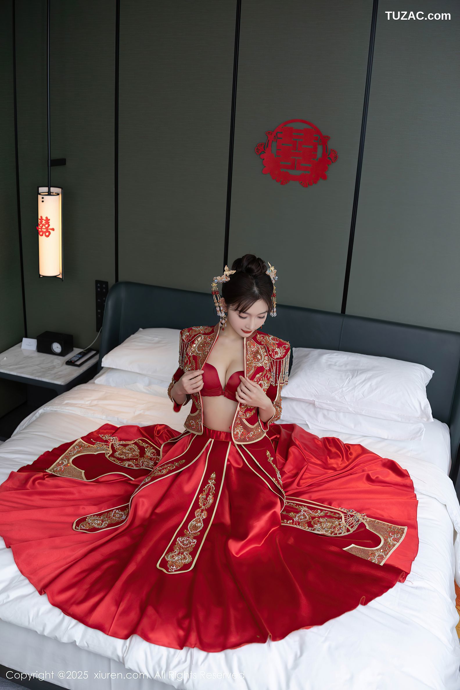 XiuRen秀人网-9770-陆萱萱-中式大红新娘装红色内衣-2025.01.16