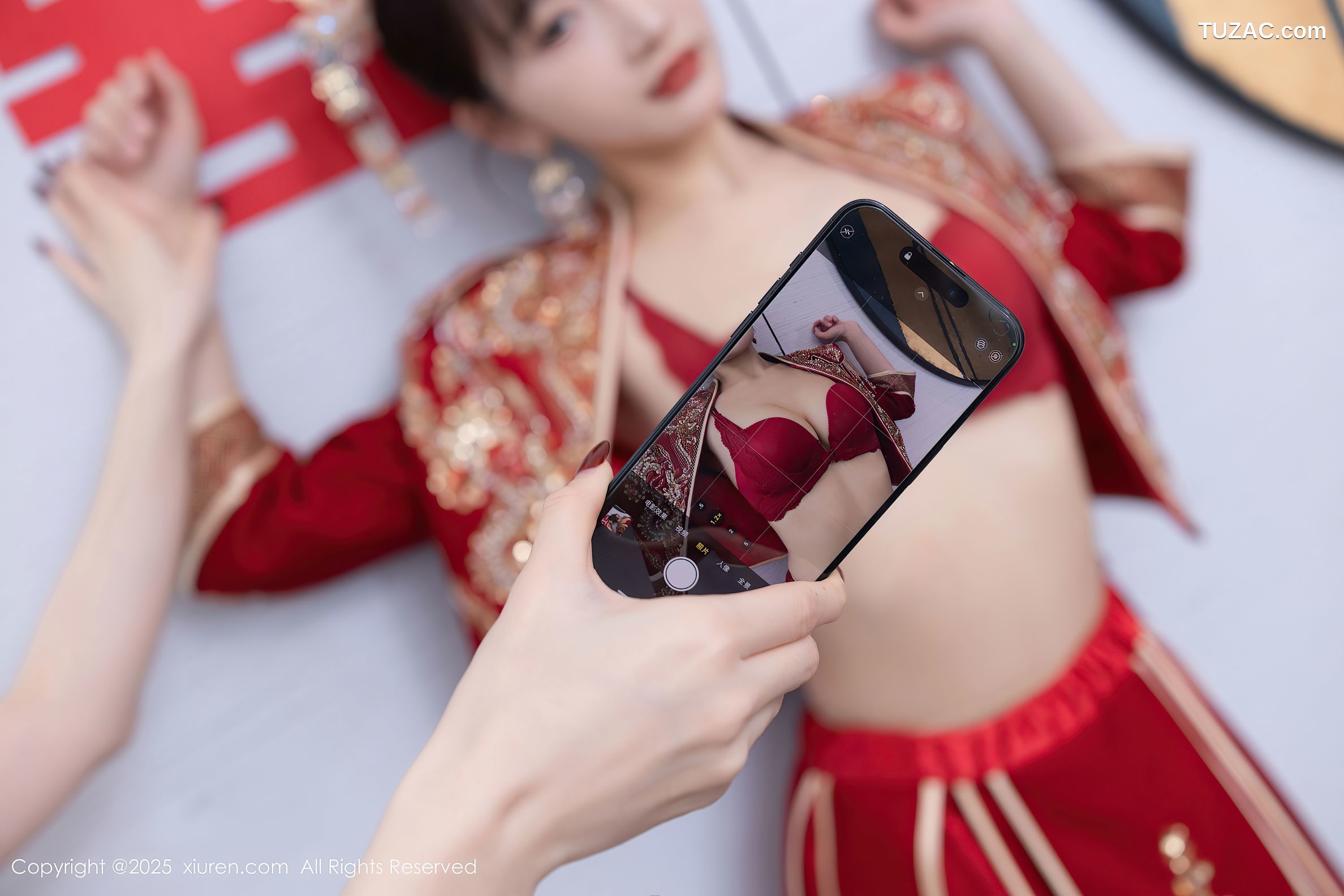 XiuRen秀人网-9770-陆萱萱-中式大红新娘装红色内衣-2025.01.16