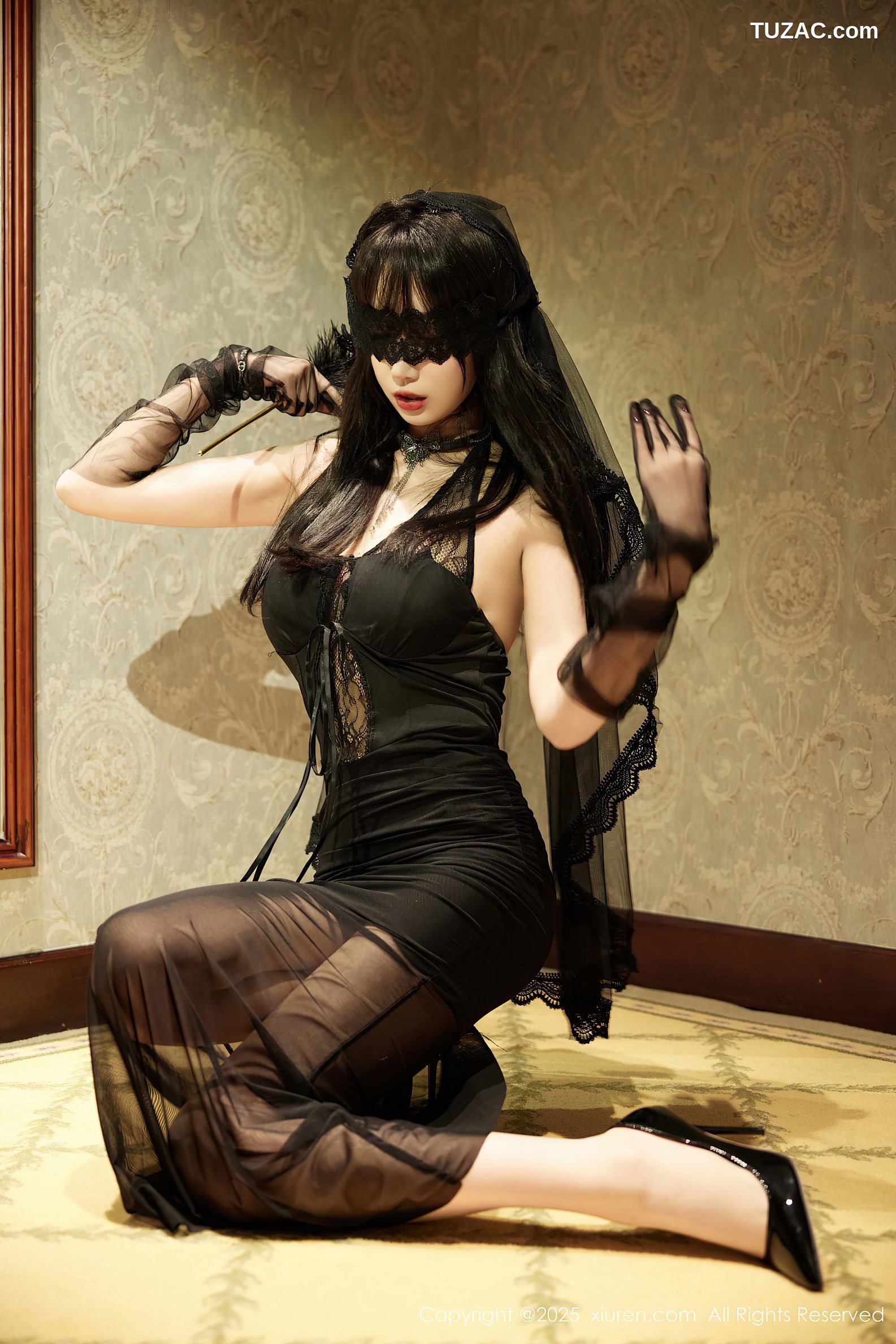 XiuRen秀人网-9773-玥儿玥er-神秘轻透黑纱衣肉丝爆乳-2025.01.17