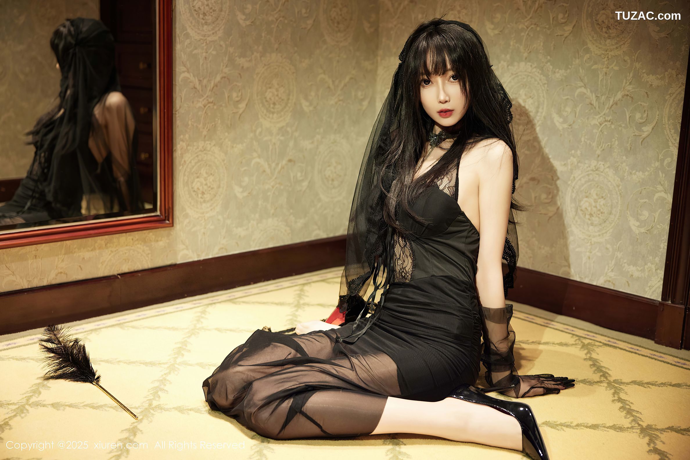 XiuRen秀人网-9773-玥儿玥er-神秘轻透黑纱衣肉丝爆乳-2025.01.17