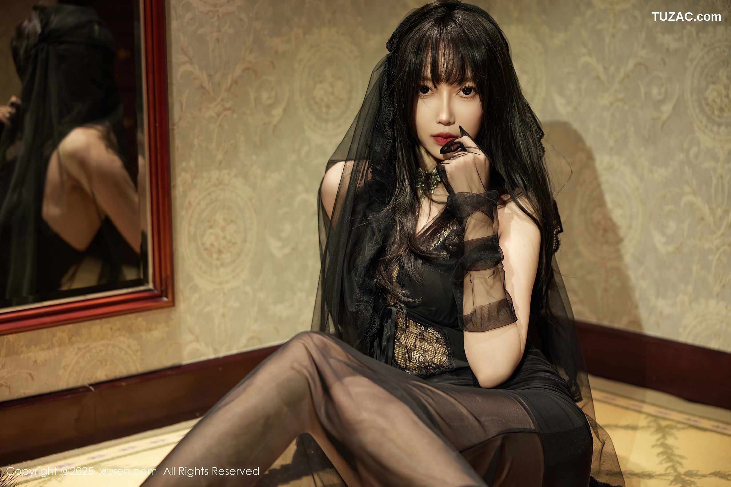 XiuRen秀人网-9773-玥儿玥er-神秘轻透黑纱衣肉丝爆乳-2025.01.17