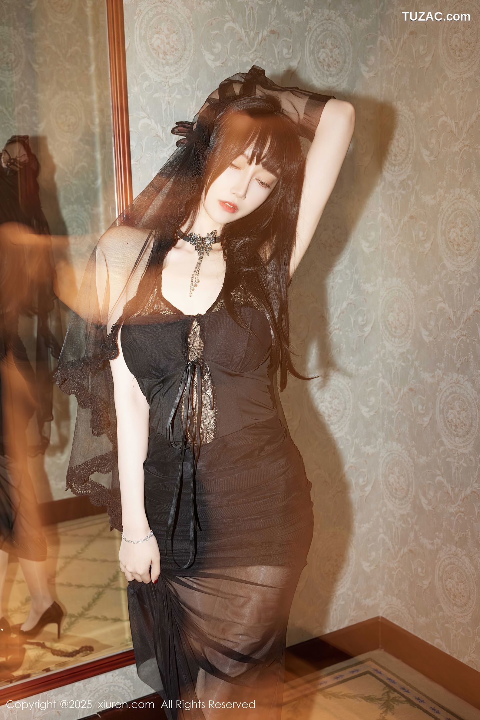 XiuRen秀人网-9773-玥儿玥er-神秘轻透黑纱衣肉丝爆乳-2025.01.17