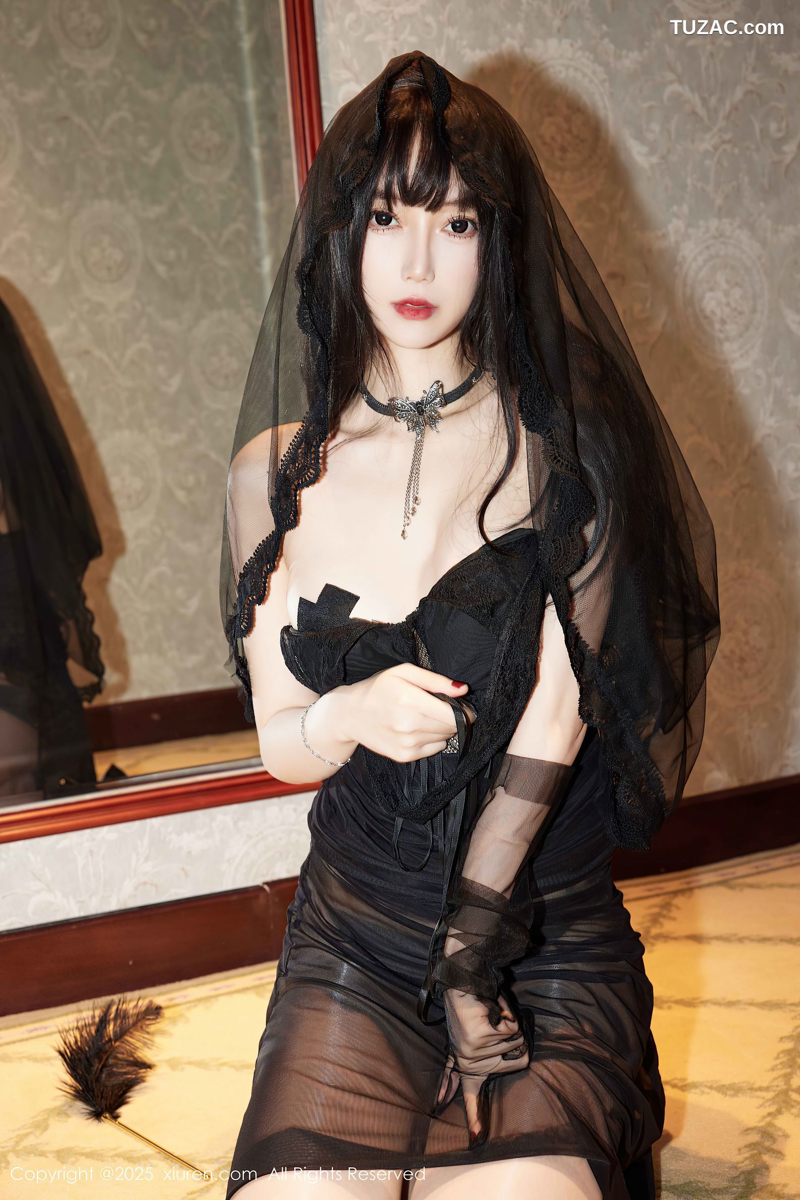 XiuRen秀人网-9773-玥儿玥er-神秘轻透黑纱衣肉丝爆乳-2025.01.17