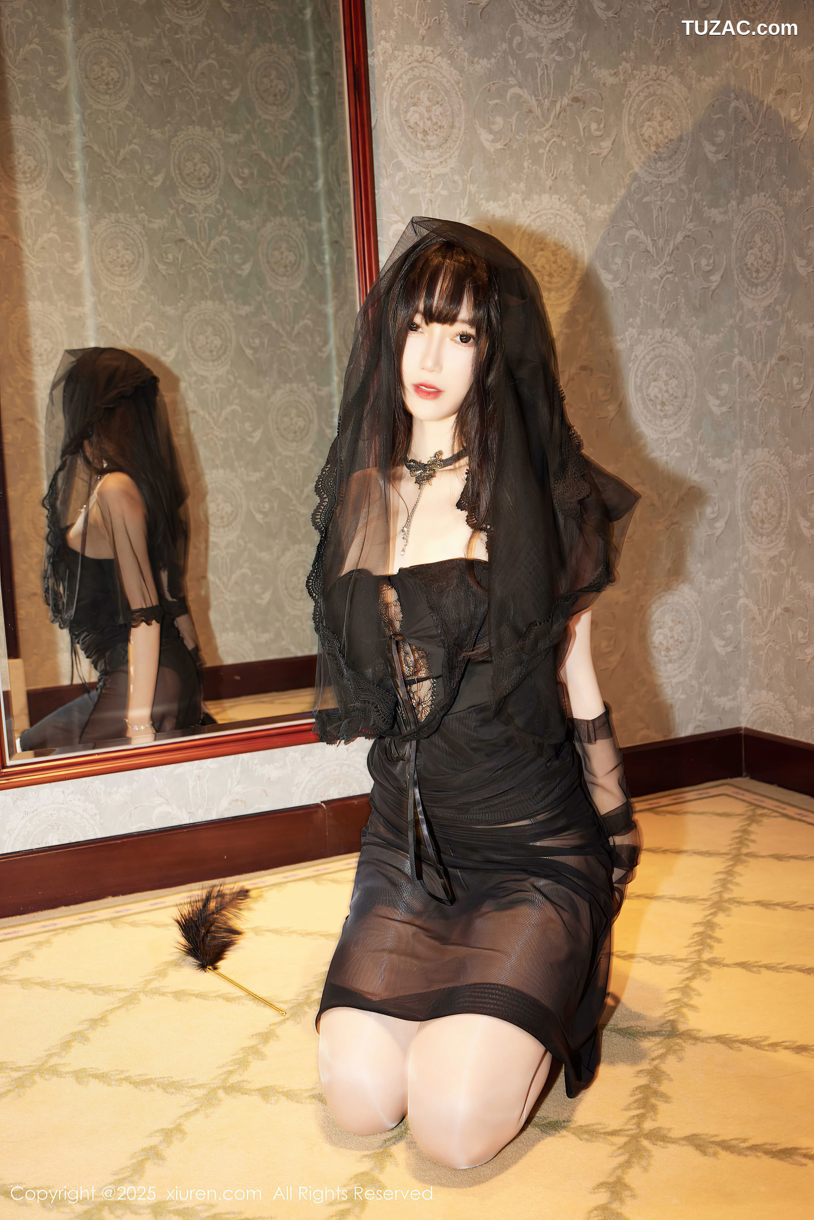 XiuRen秀人网-9773-玥儿玥er-神秘轻透黑纱衣肉丝爆乳-2025.01.17