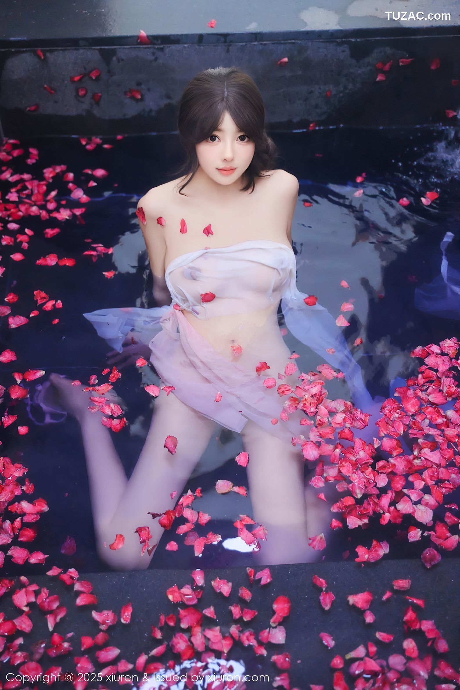 XiuRen秀人网-9778-桃妖夭-古风轻透淡紫纱湿身沐浴-2025.01.17