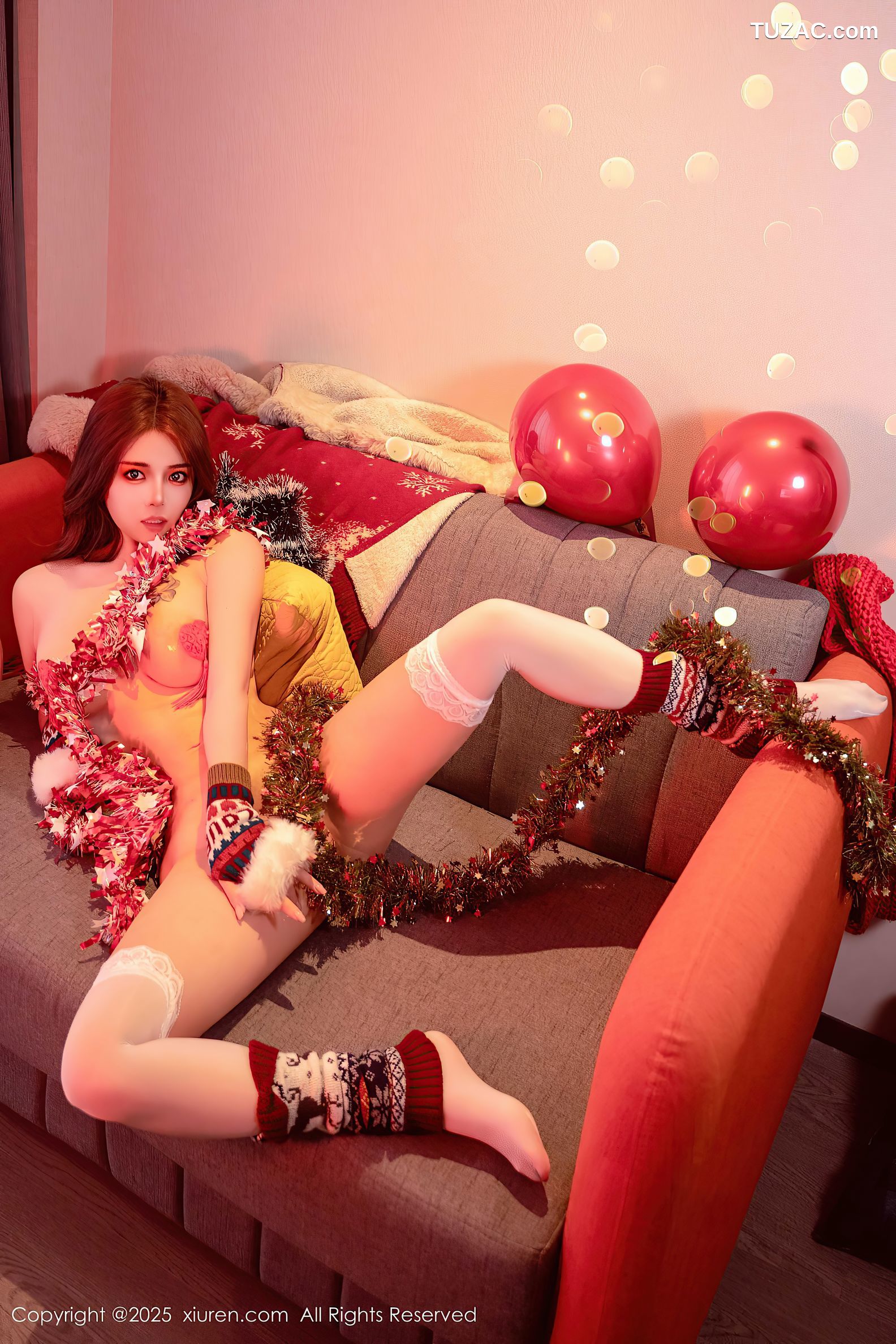 XiuRen秀人网-9789-沐娜娜-新年红色装扮爆乳-2025.01.21