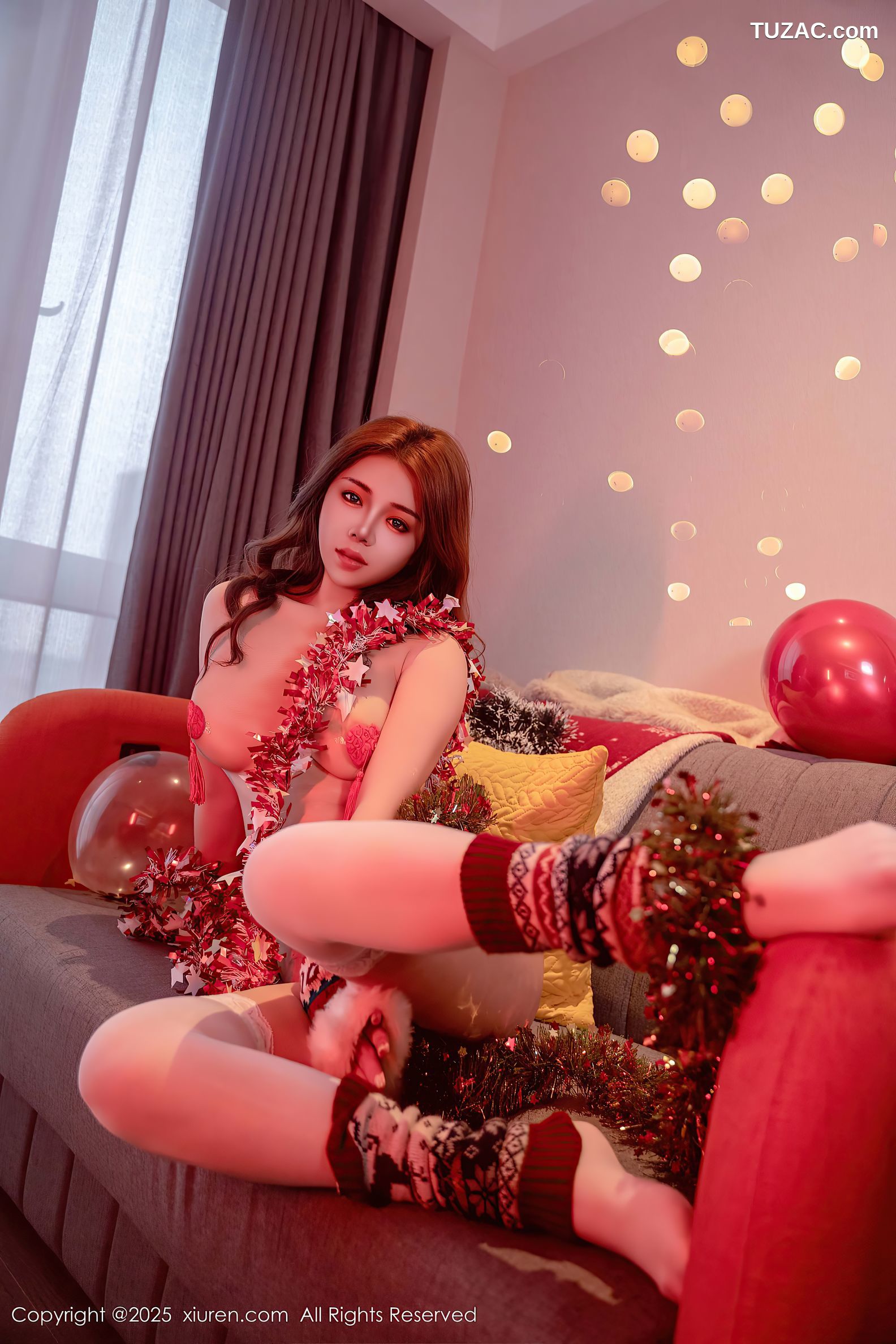 XiuRen秀人网-9789-沐娜娜-新年红色装扮爆乳-2025.01.21