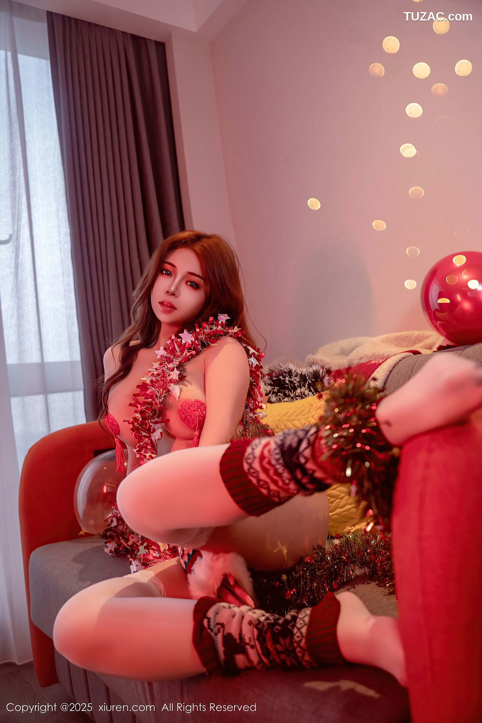 XiuRen秀人网-9789-沐娜娜-新年红色装扮爆乳-2025.01.21