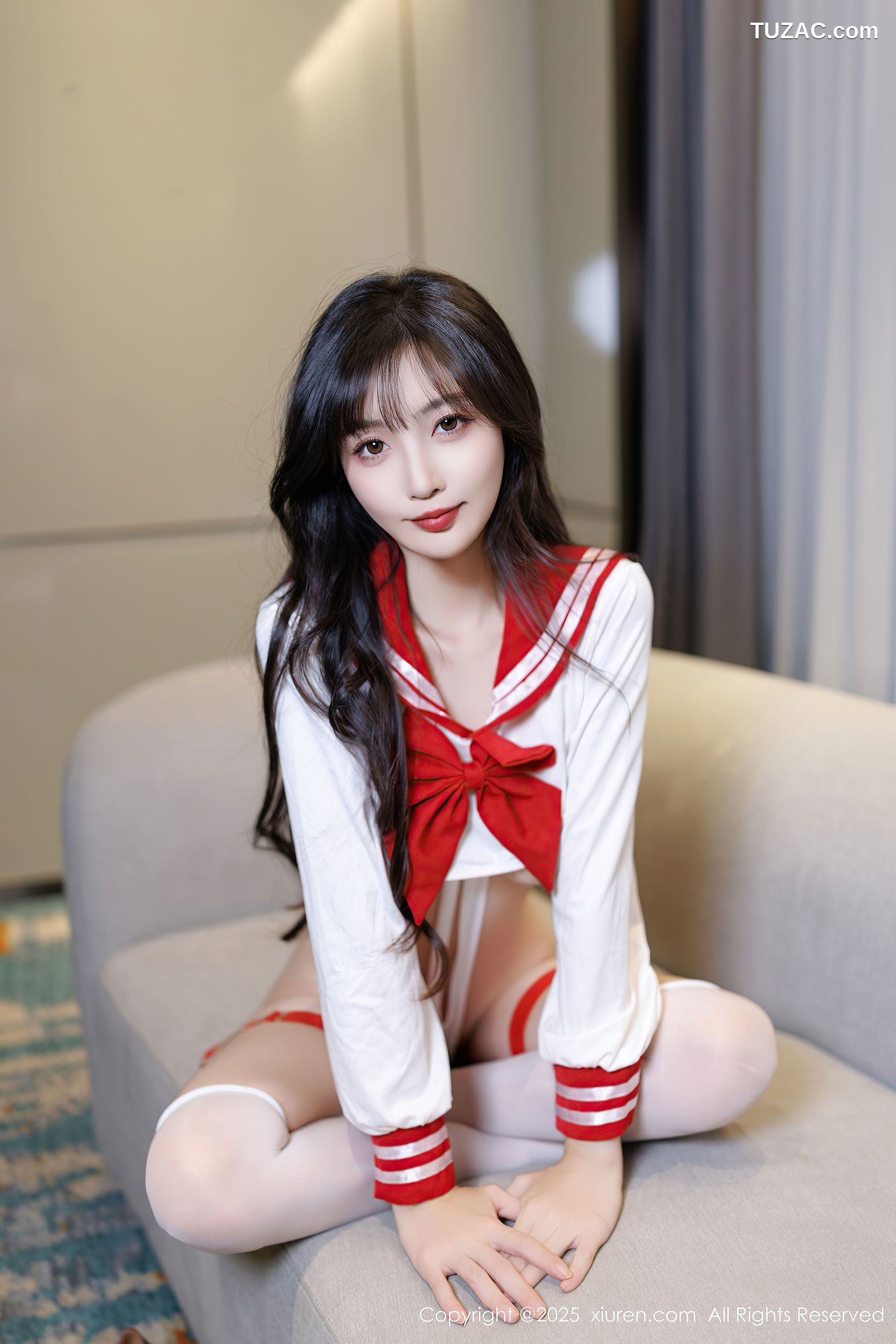 XiuRen秀人网-9800-林星阑-情趣清纯水手JK制服白色蕾丝内衣-2025.01.22