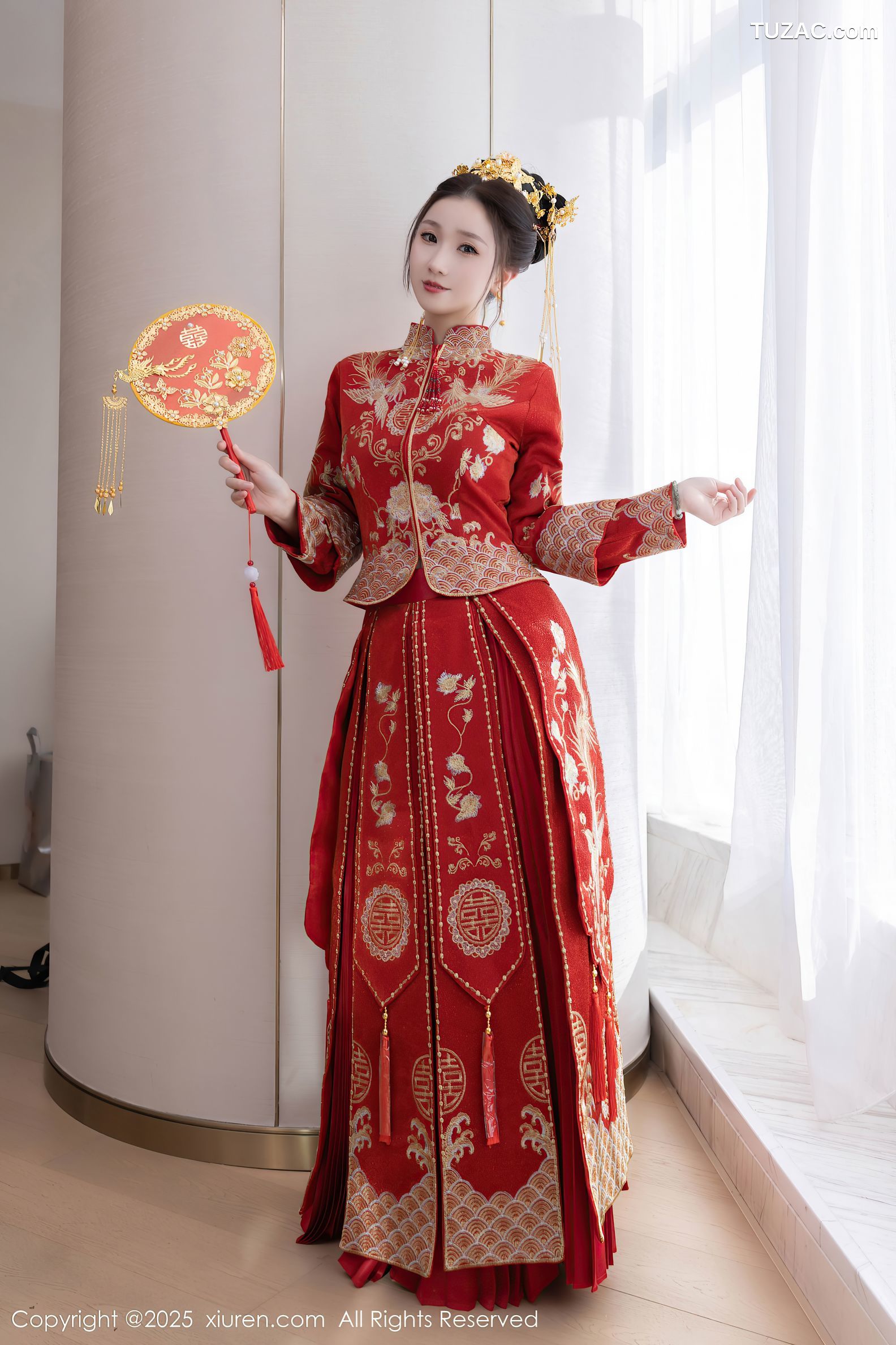 XiuRen秀人网-9811-杏子Yada-红色新娘装红色内衣-2025.01.24